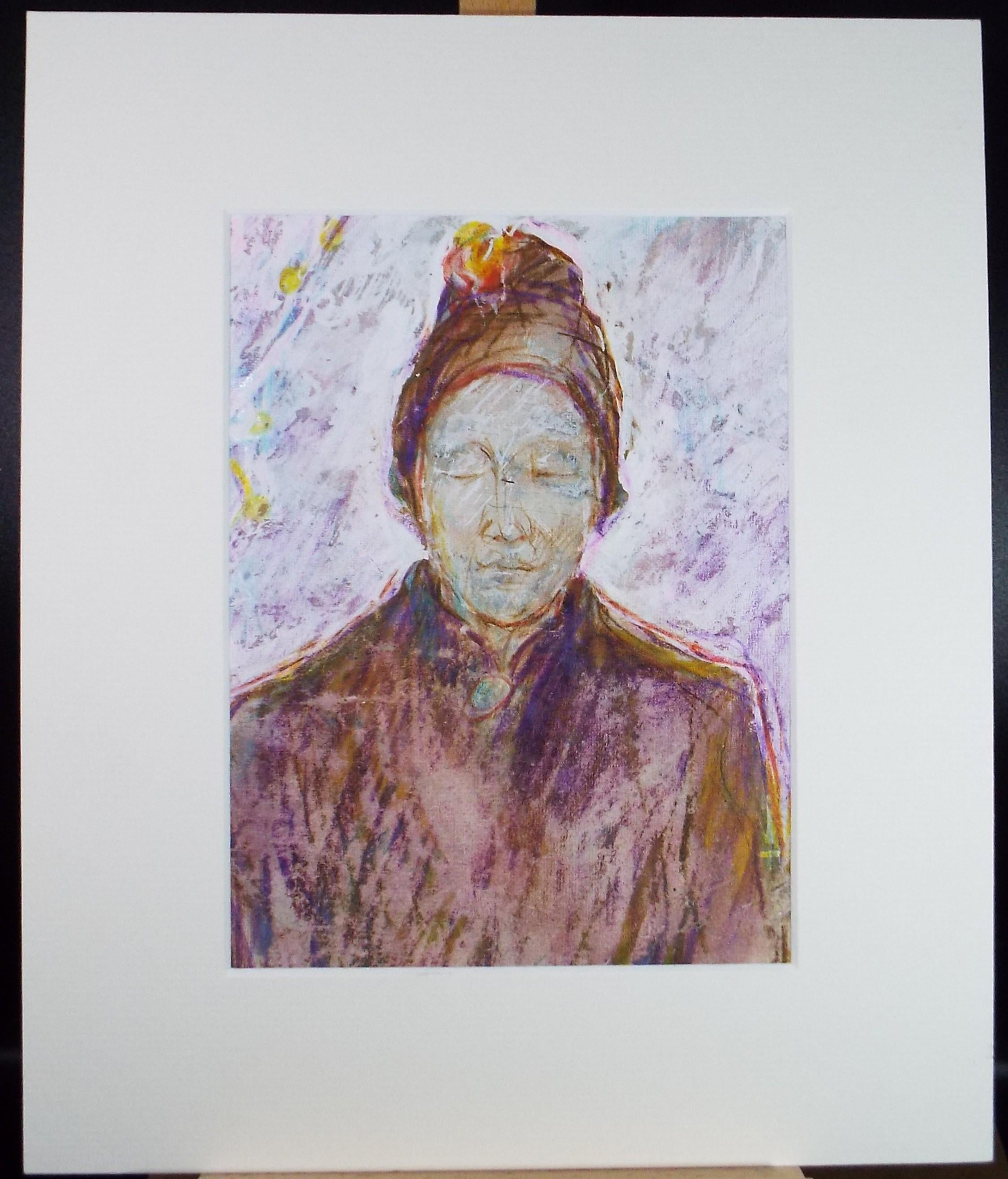 Original mixed media,'Man in a Turban', circa 1990's, John Gilbey Bowles (1929-2011)