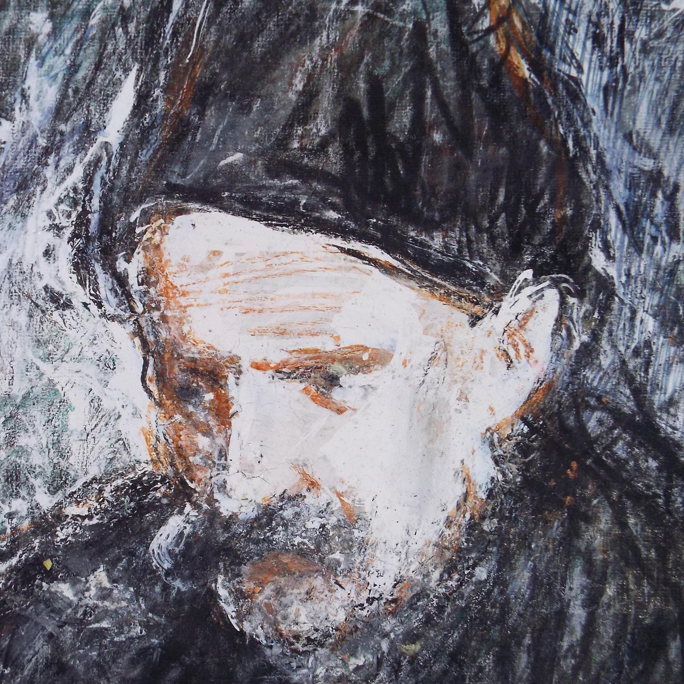 Original mixed media,'Portrait of a man', circa 1990's, John Gilbey Bowles (1929-2011)