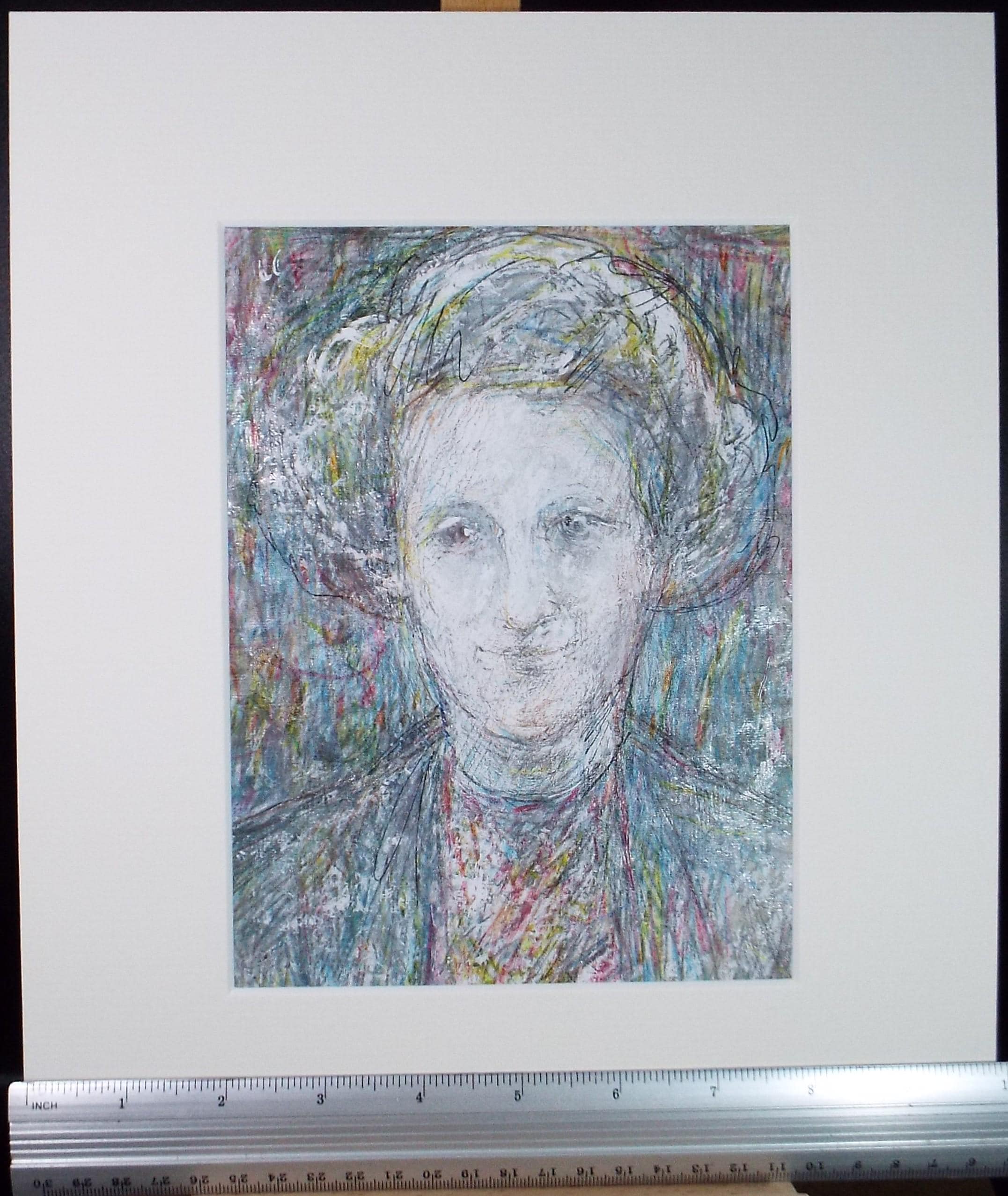 Original mixed media,'Portrait of a woman', circa 1990's, John Gilbey Bowles (1929-2011)