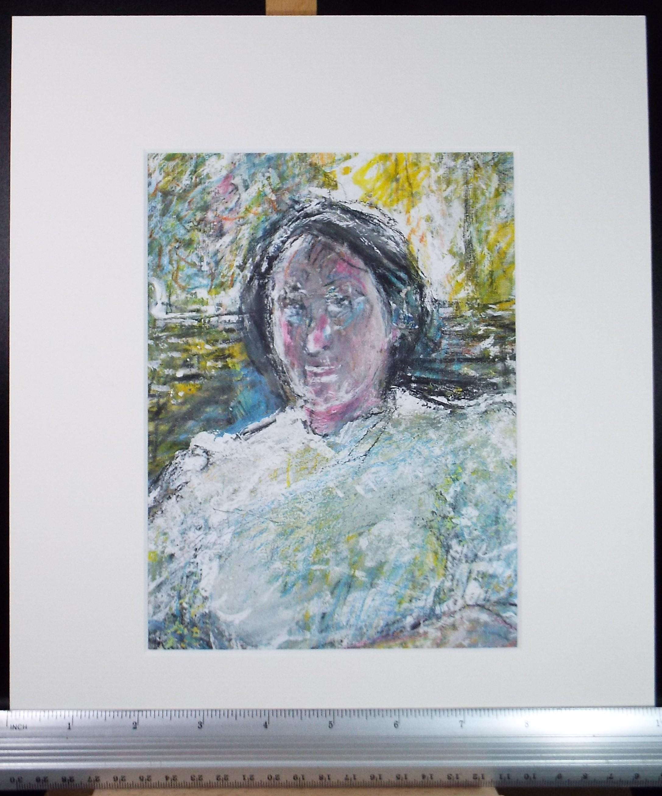 Original mixed media,'Portrait of a woman', circa 1990's, John Gilbey Bowles (1929-2011)