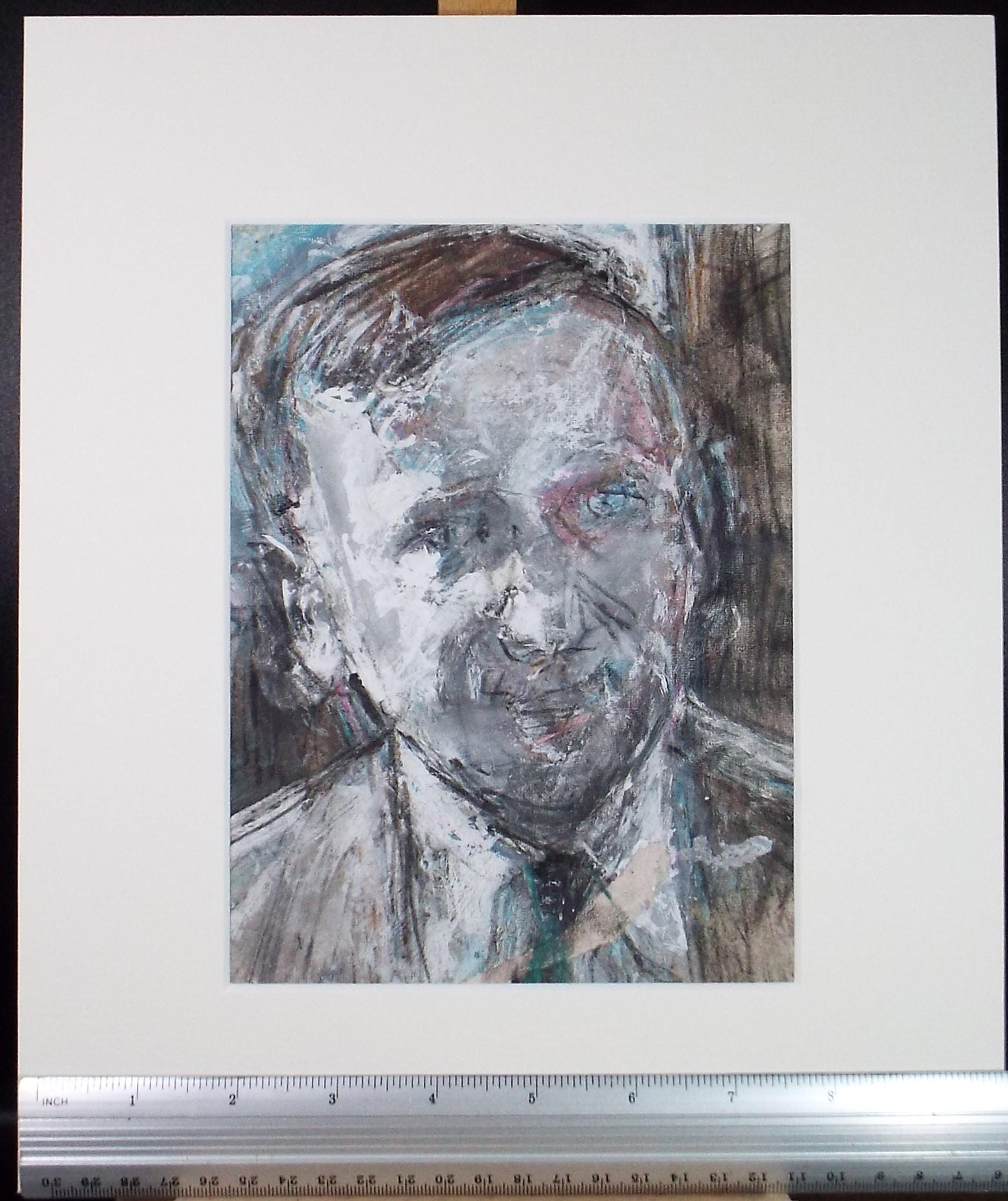 Original mixed media,'Portrait of a man', circa 1990's, John Gilbey Bowles (1929-2011)