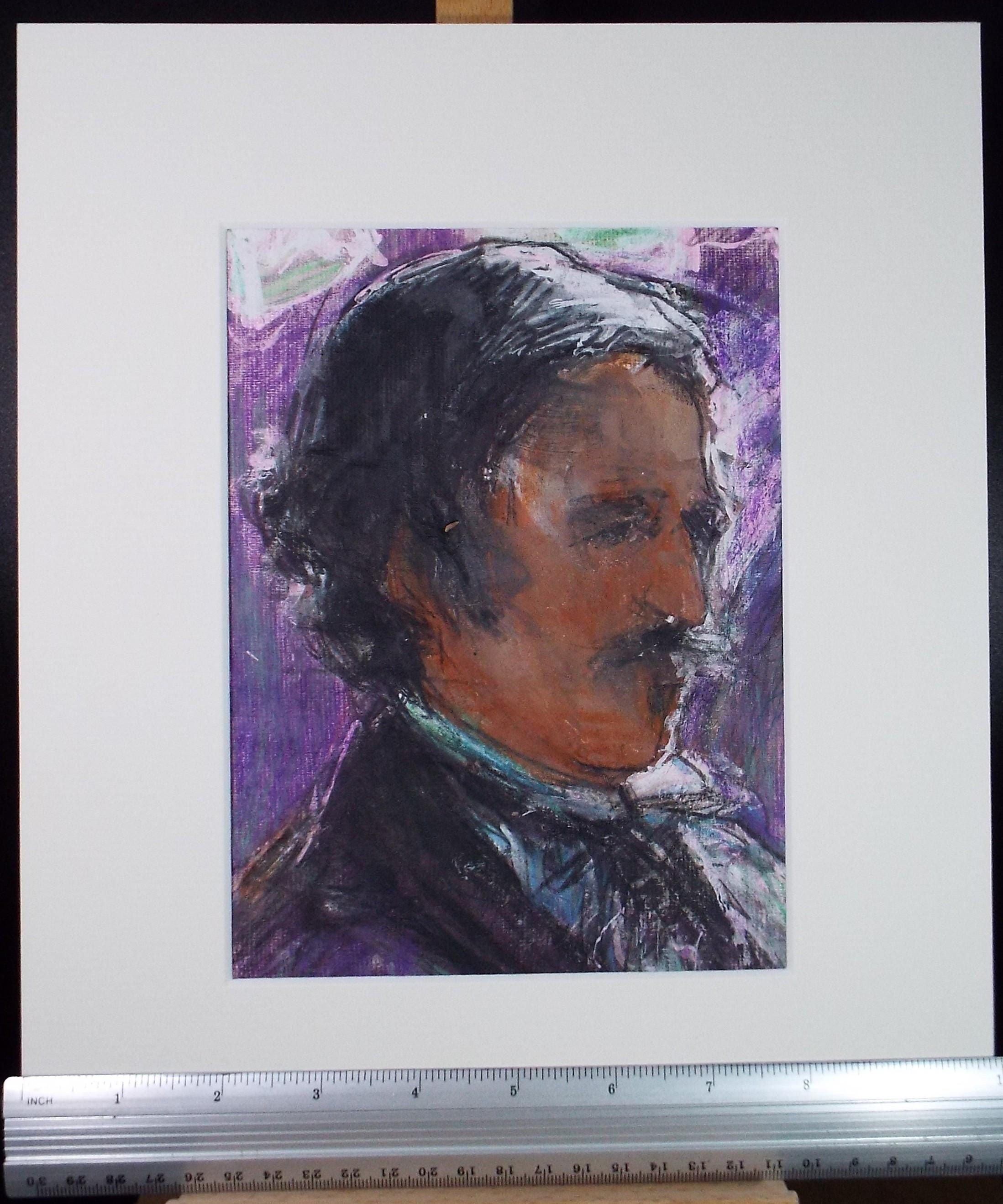 Original mixed media,'Portrait of a man', circa 1990's, John Gilbey Bowles (1929-2011)