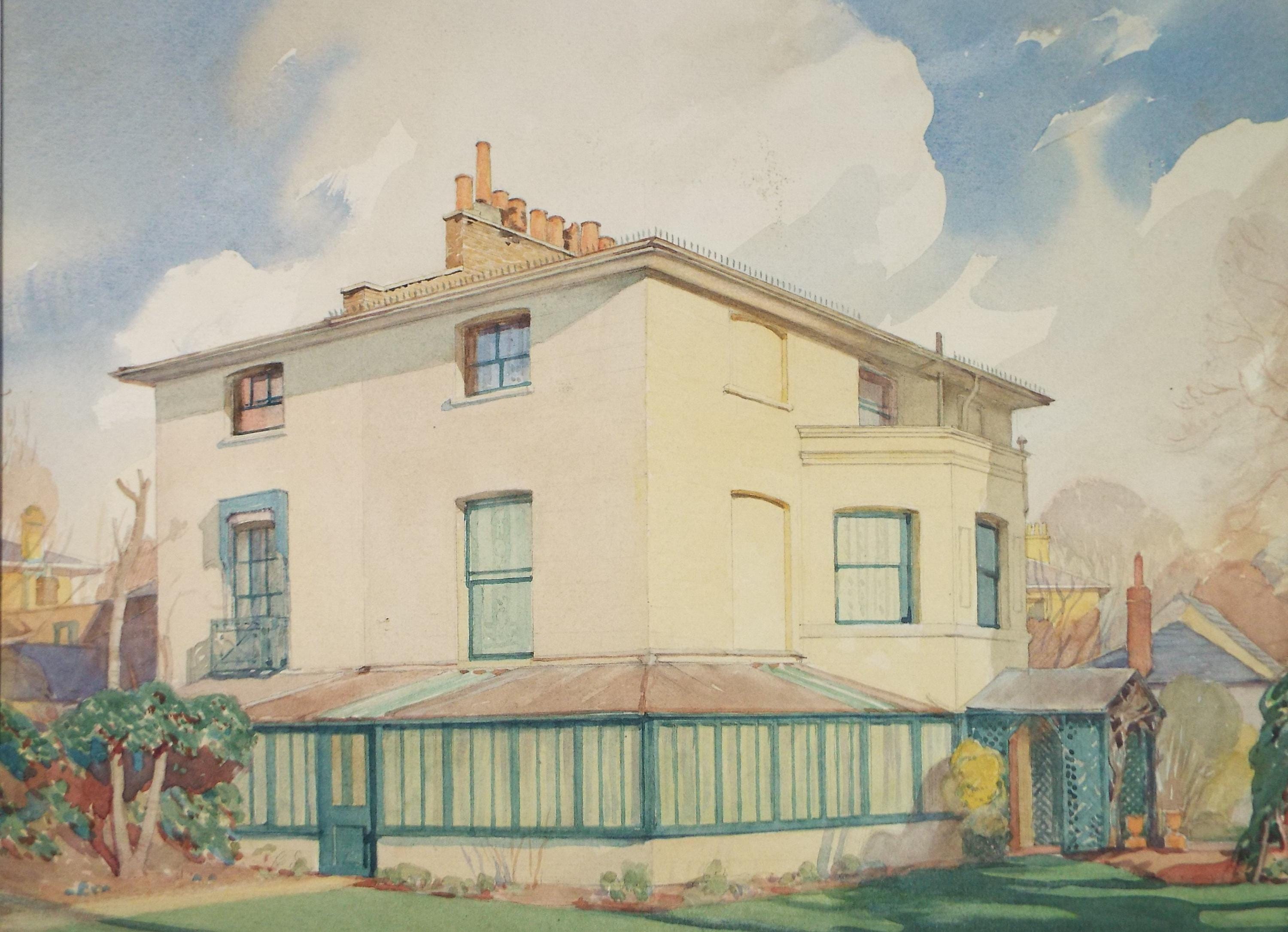 Original Watercolour,' 26 Grove End Road', Dated 1926, Artist Unknown