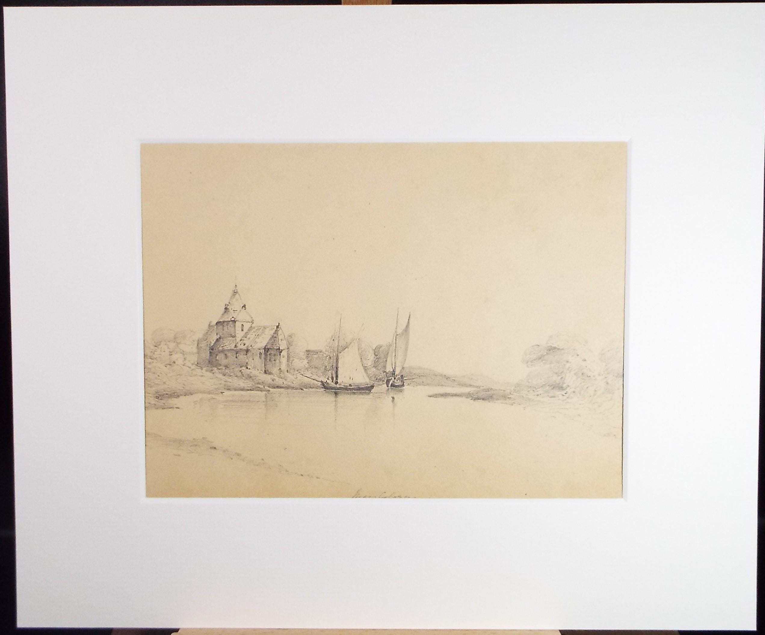 Pencil Drawing,'Near Cologne', Mid 19th Century, Unknown Artist