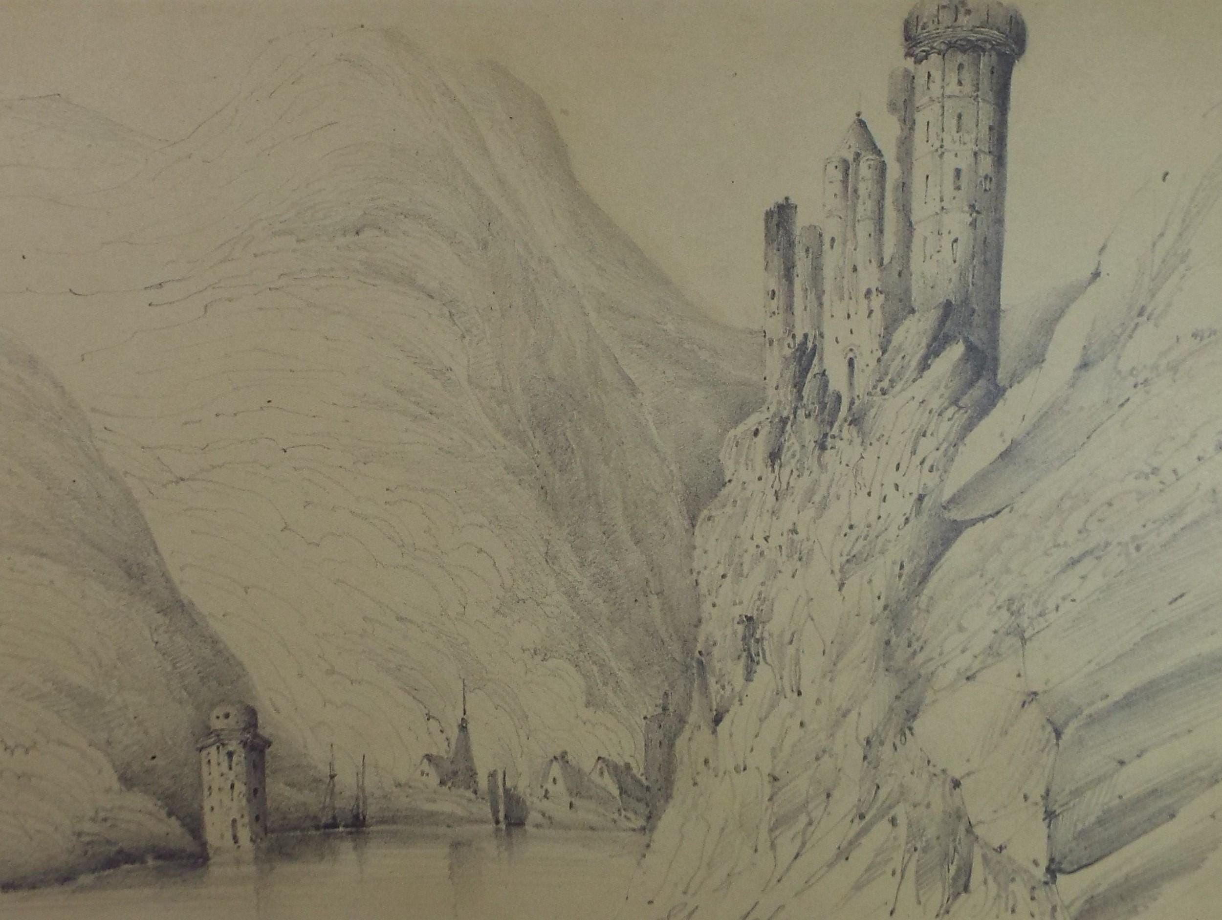 Pencil Drawing,'Scheinfeld', Mid 19th Century, Unknown Artist