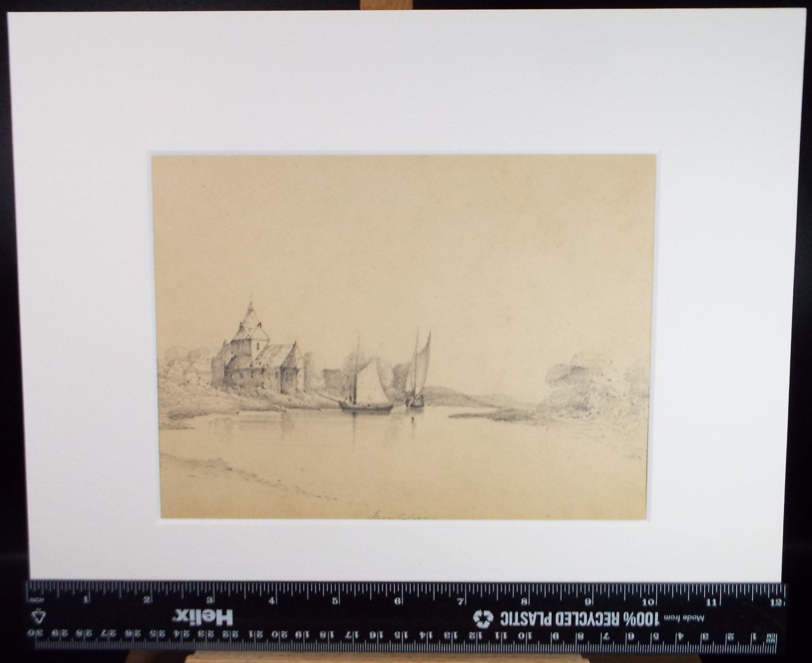 Pencil Drawing,'Near Cologne', Mid 19th Century, Unknown Artist