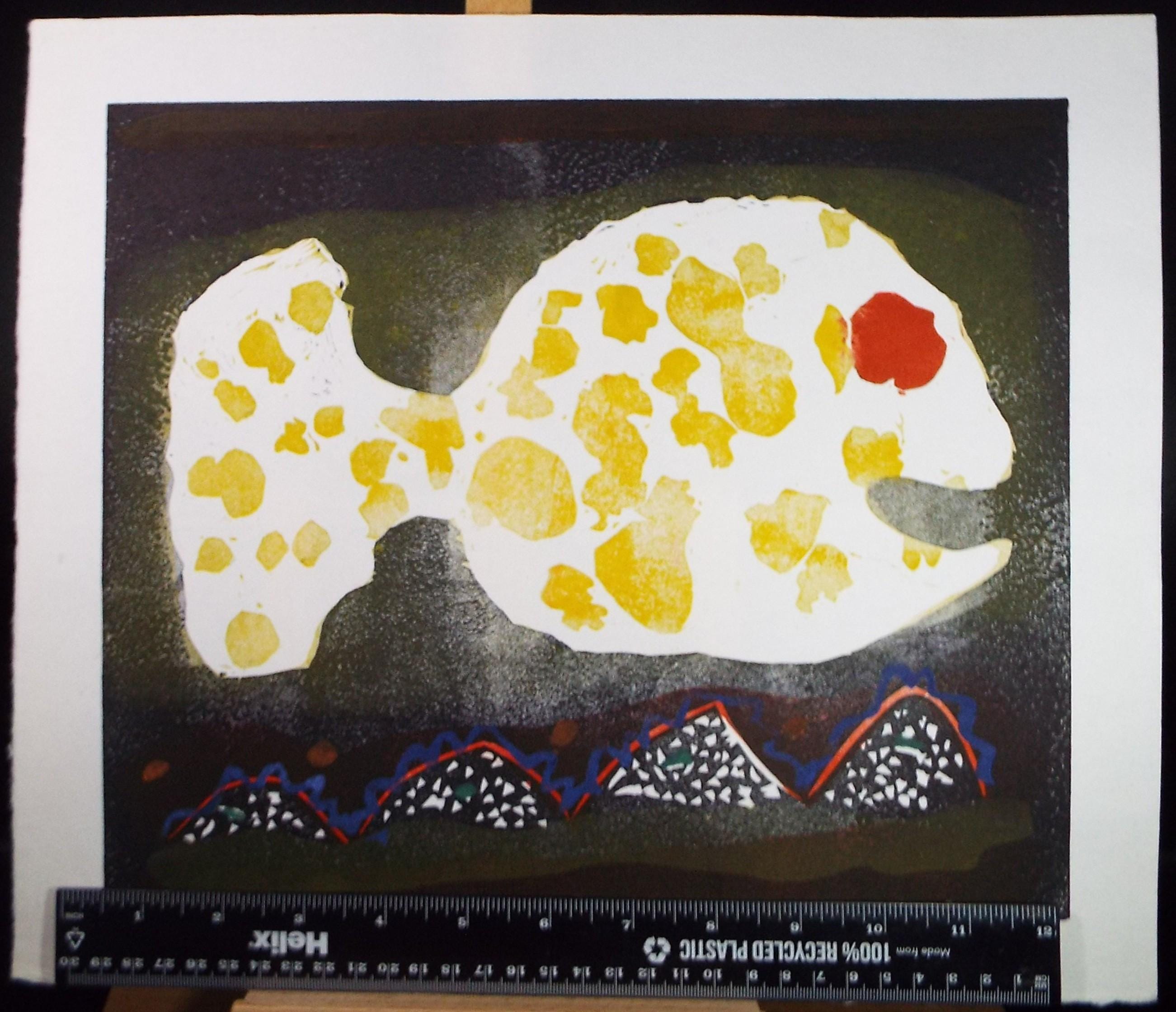 Limited Edition Screenprint 'Fish with treasure under the sea', Gillian Whaite (1934-2012), signed and numbered