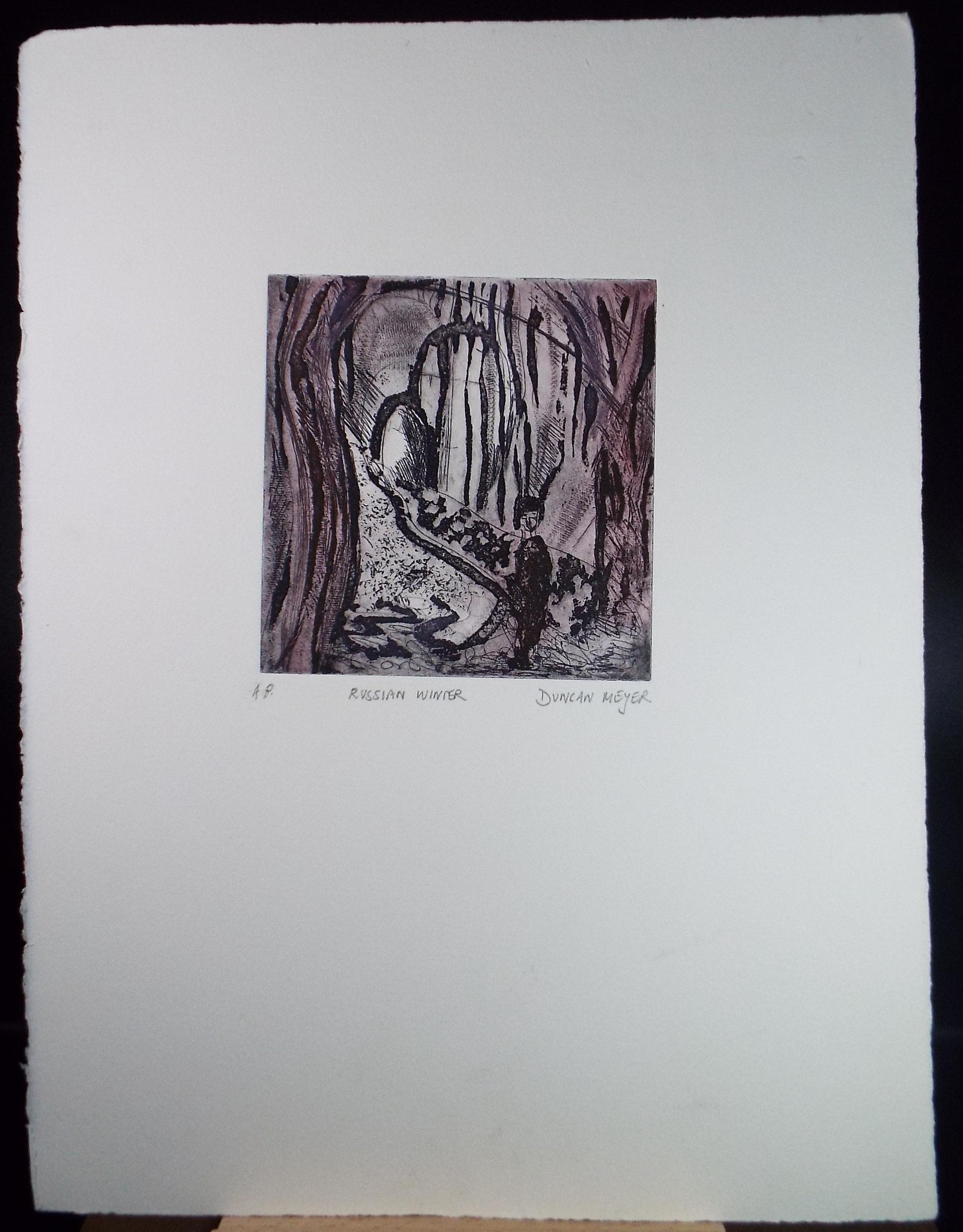 Limited Edition Etching 'Russian Winter', Elizabeth Duncan Meyer (b1942), signed and numbered