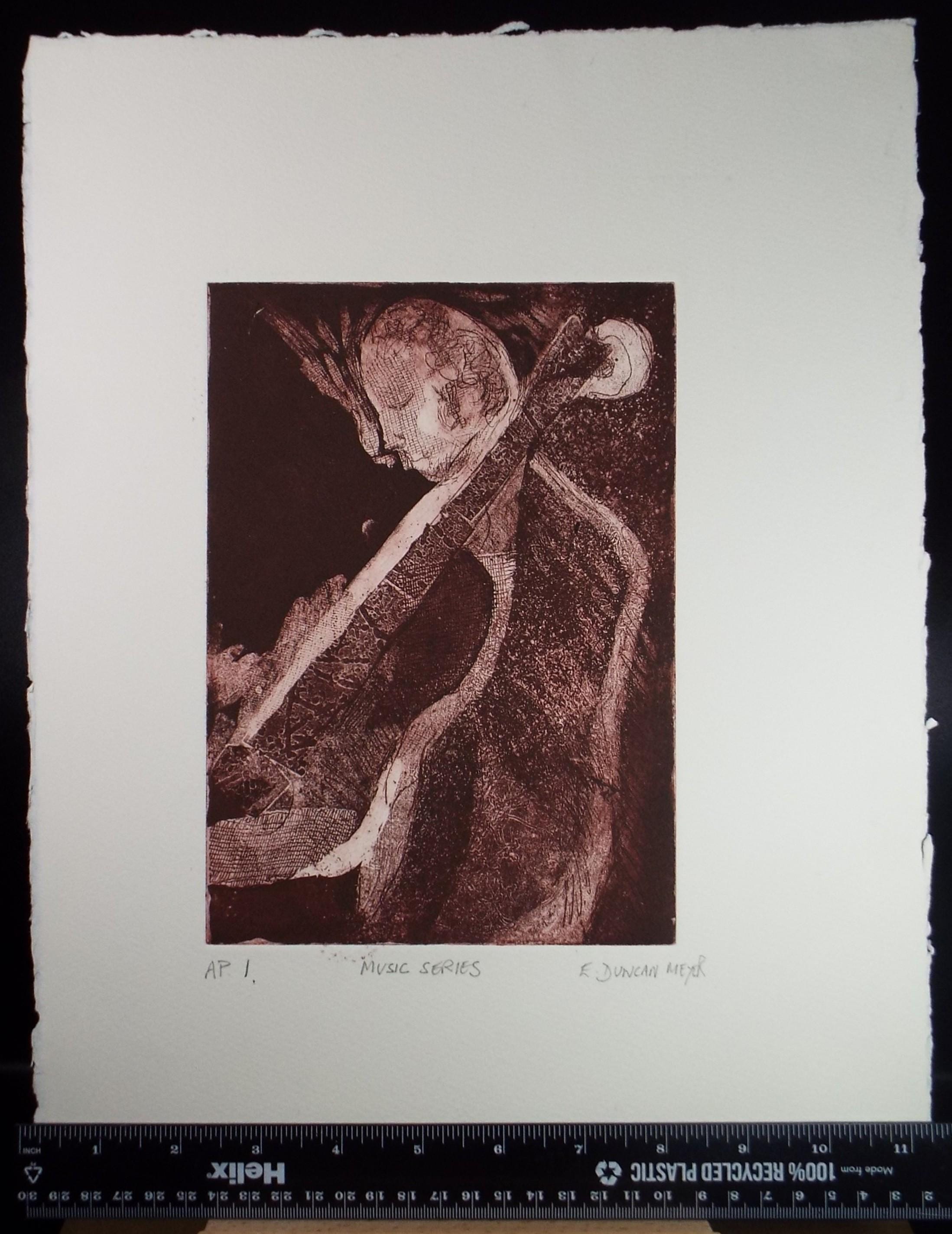 Limited Edition Etching 'Music Series', Elizabeth Duncan Meyer (b1942), signed and numbered