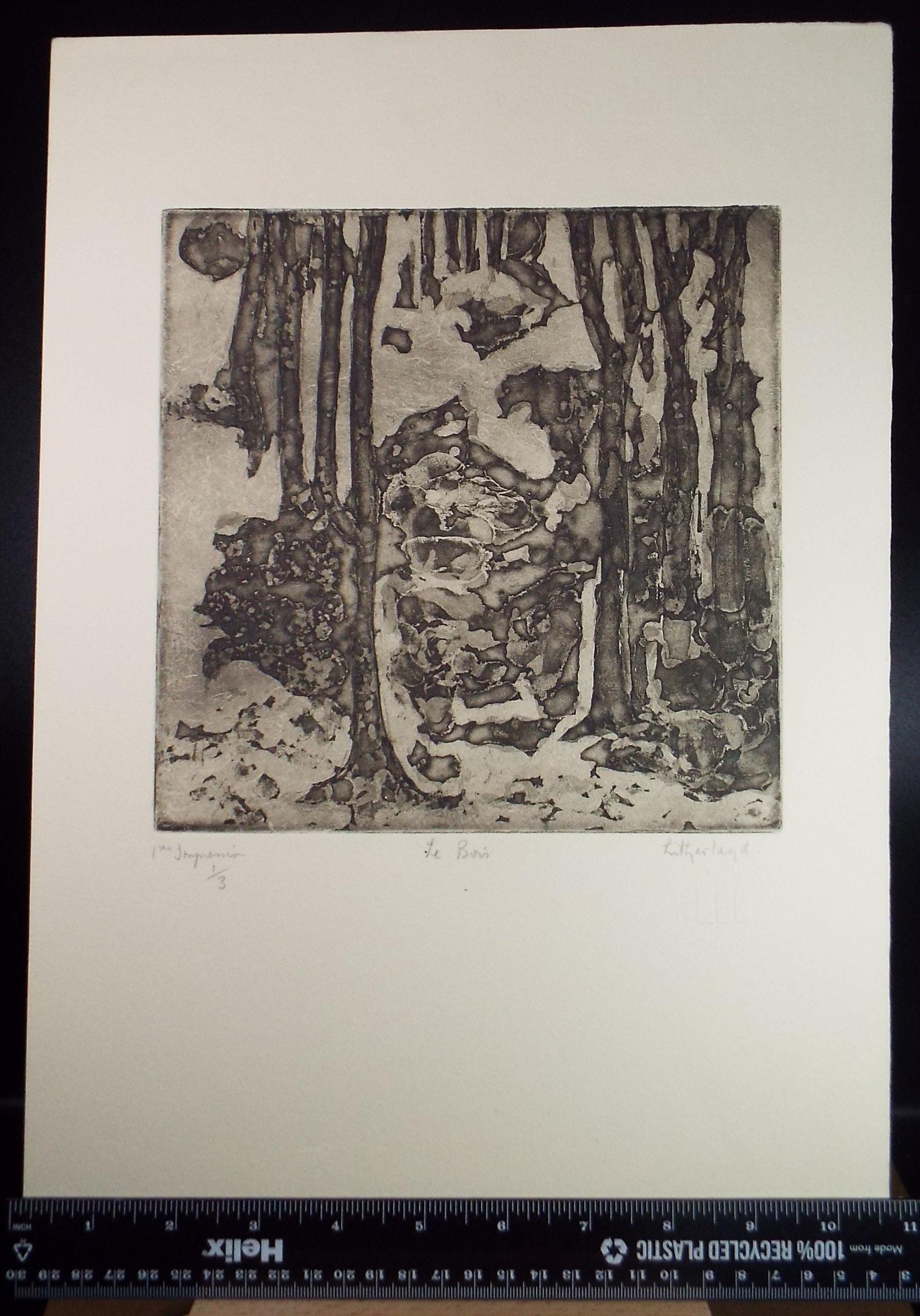 Limited Edition Etching 'Le Bois', Dorothy Litherland, signed and numbered