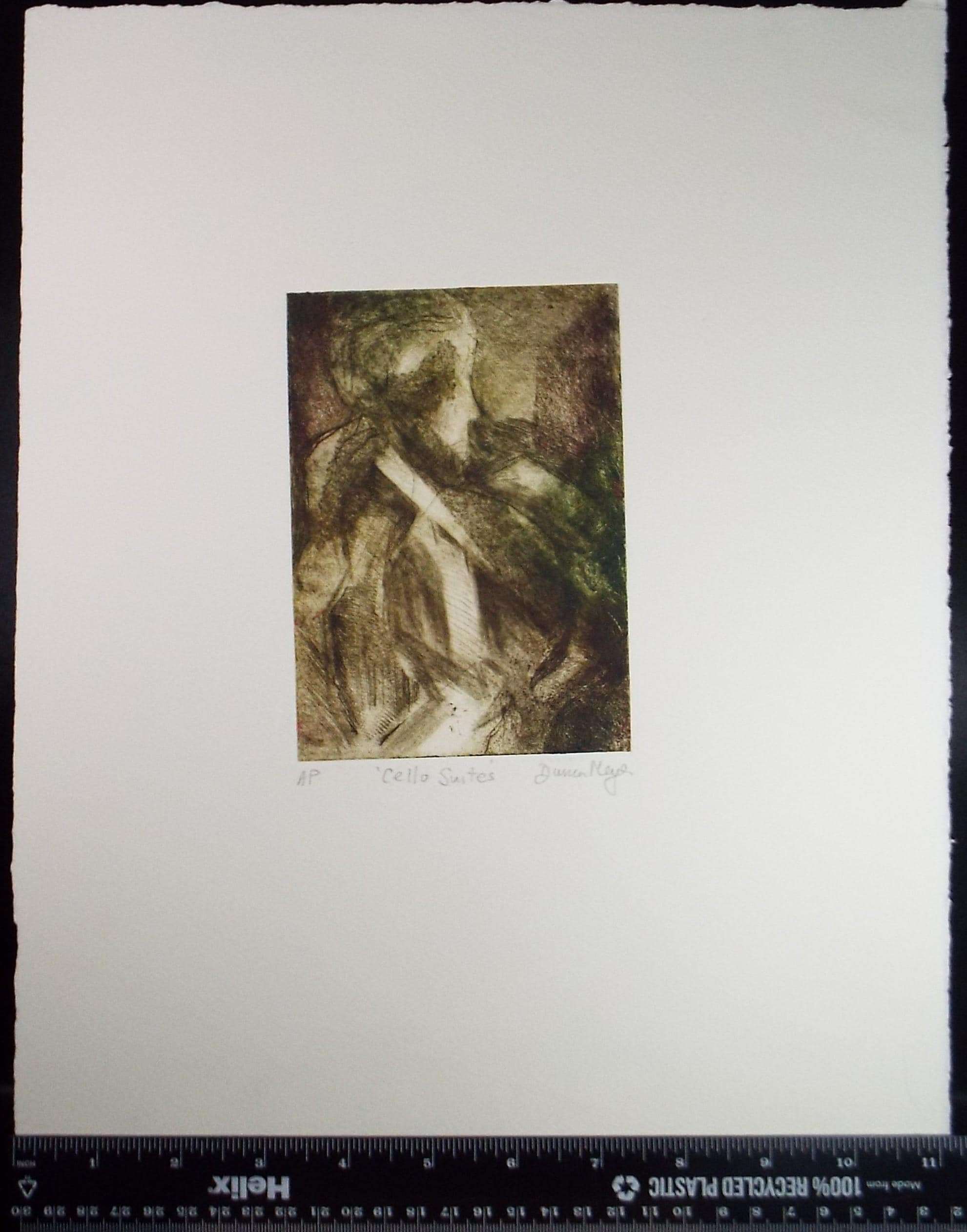 Limited Edition Etching 'Cello Suites', Elizabeth Duncan Meyer (b1942), signed and numbered