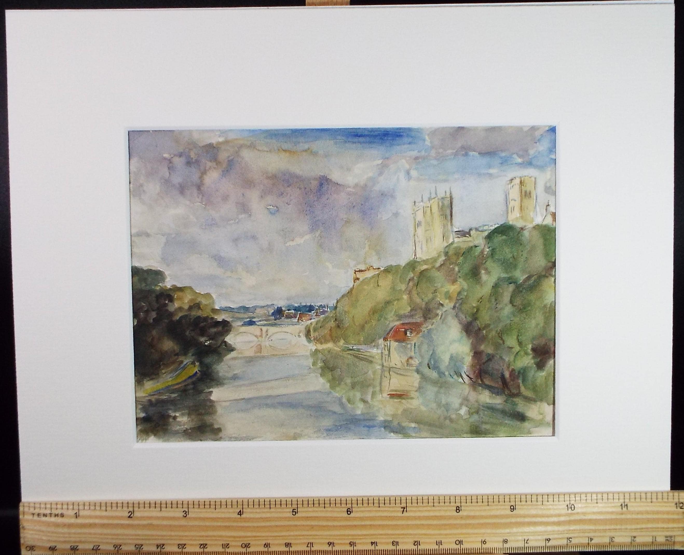 Original Watercolour & Ink, 'Durham', Circa 1970's , Geoffrey Burrows (1934-2023)