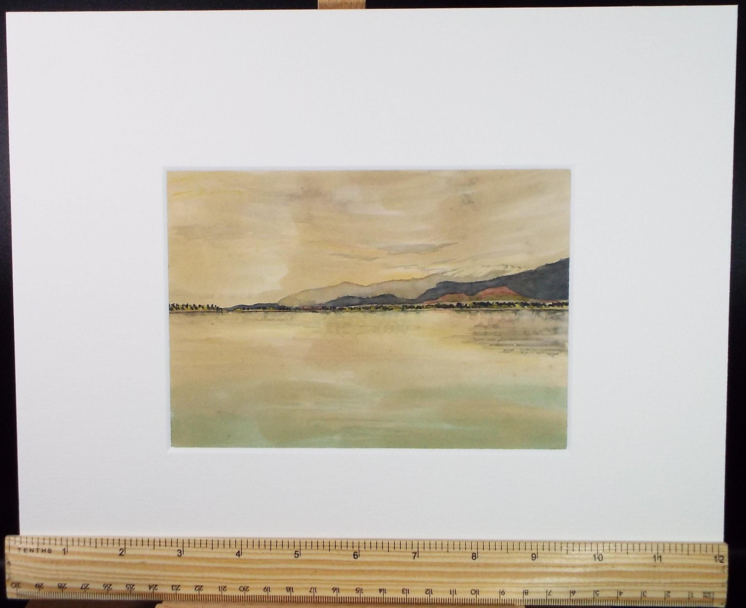 Original Watercolour, 'Sukham Sunset', Circa 1950's, Ivy T. Attwell (1895-1985)