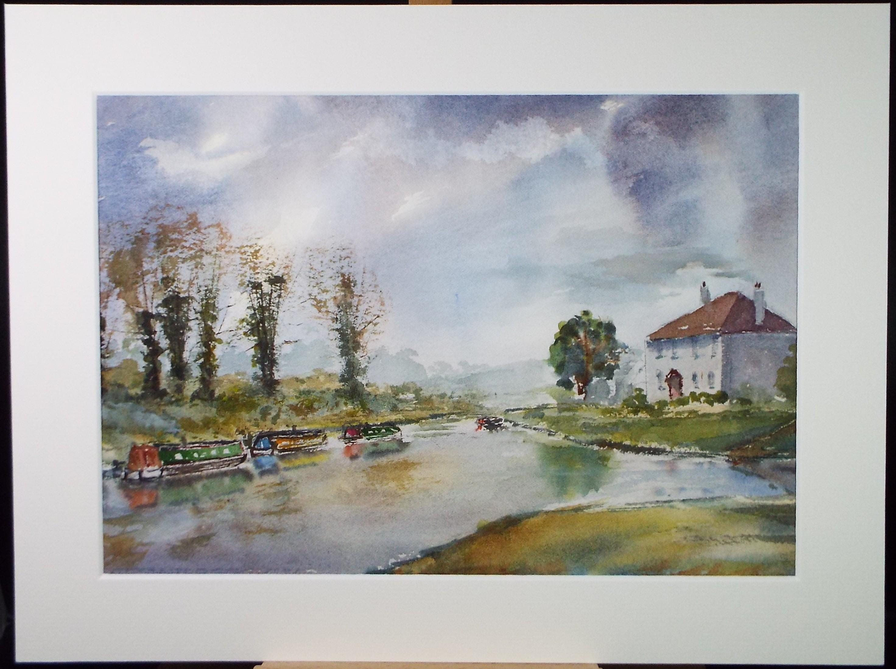 Original Watercolour, 'At Marsworth Lock'', Peter Grimer, Dated 2006