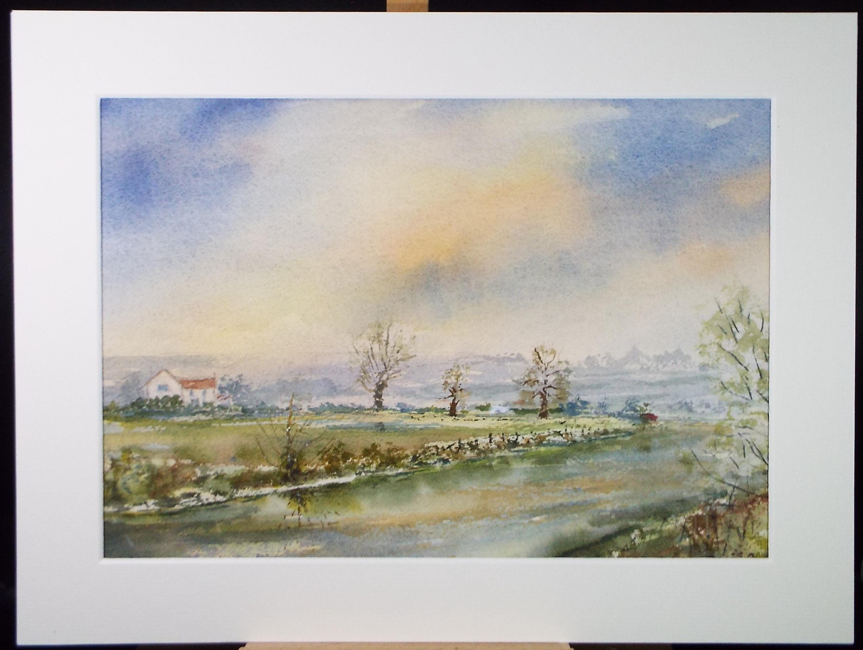 Original Watercolour, 'River Landscape', Peter Grimer, Dated 2000