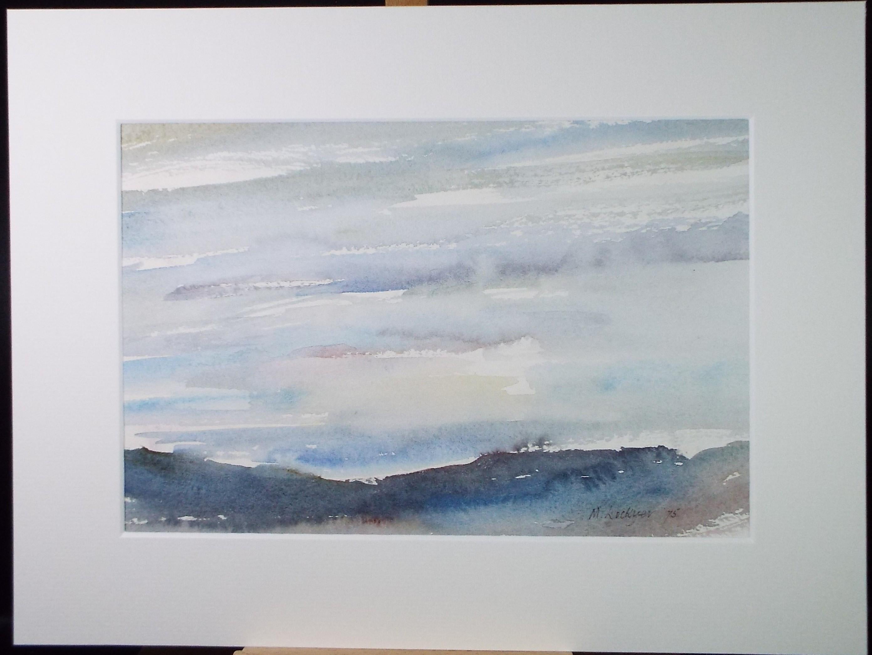 Original Watercolour on Paper, 'Overcast Skies', Circa 1970's, Mildred Lockyer