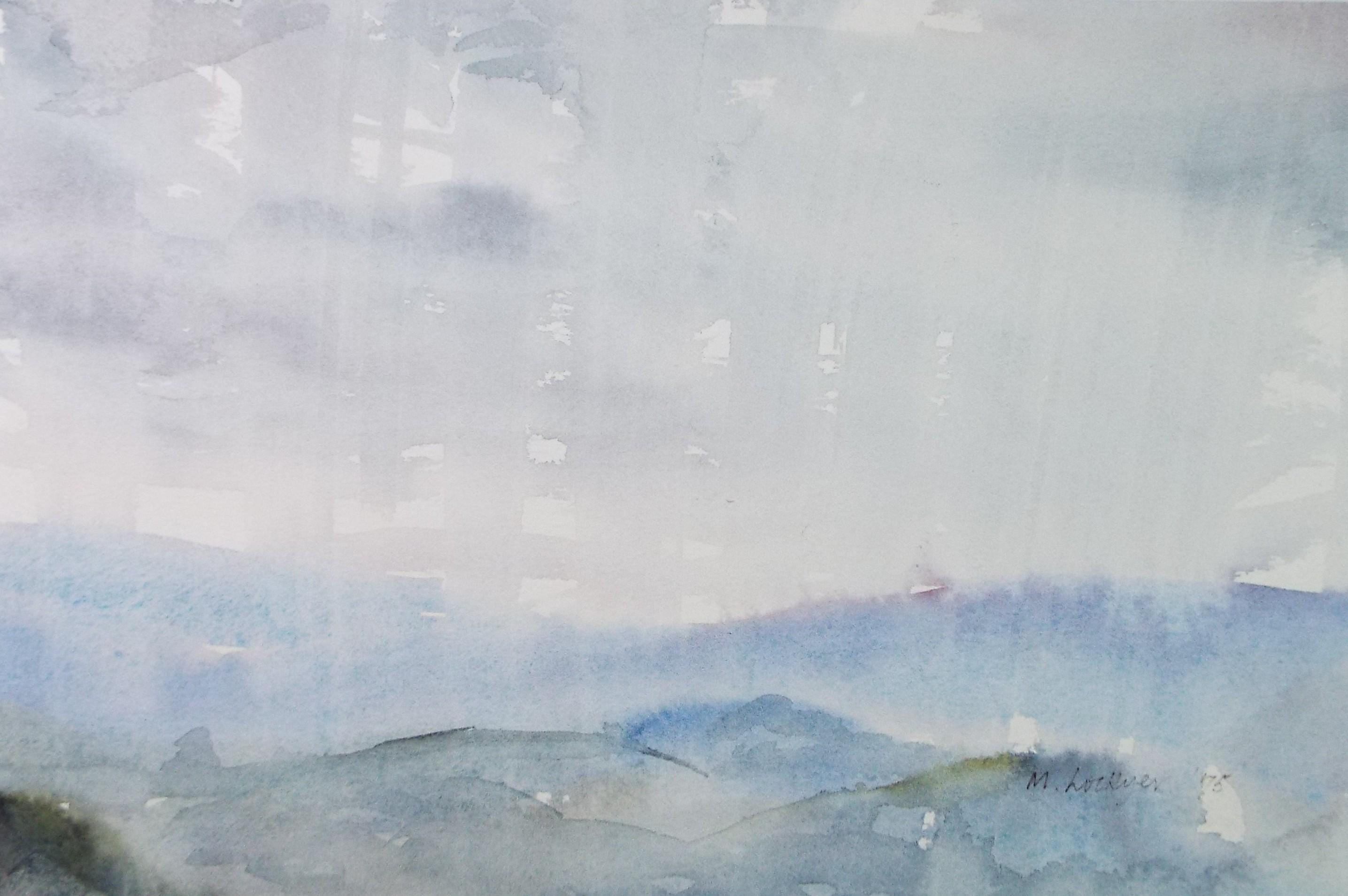 Original Watercolour on Paper, 'Rainy afternoon', Dated 1975, Mildred Lockyer