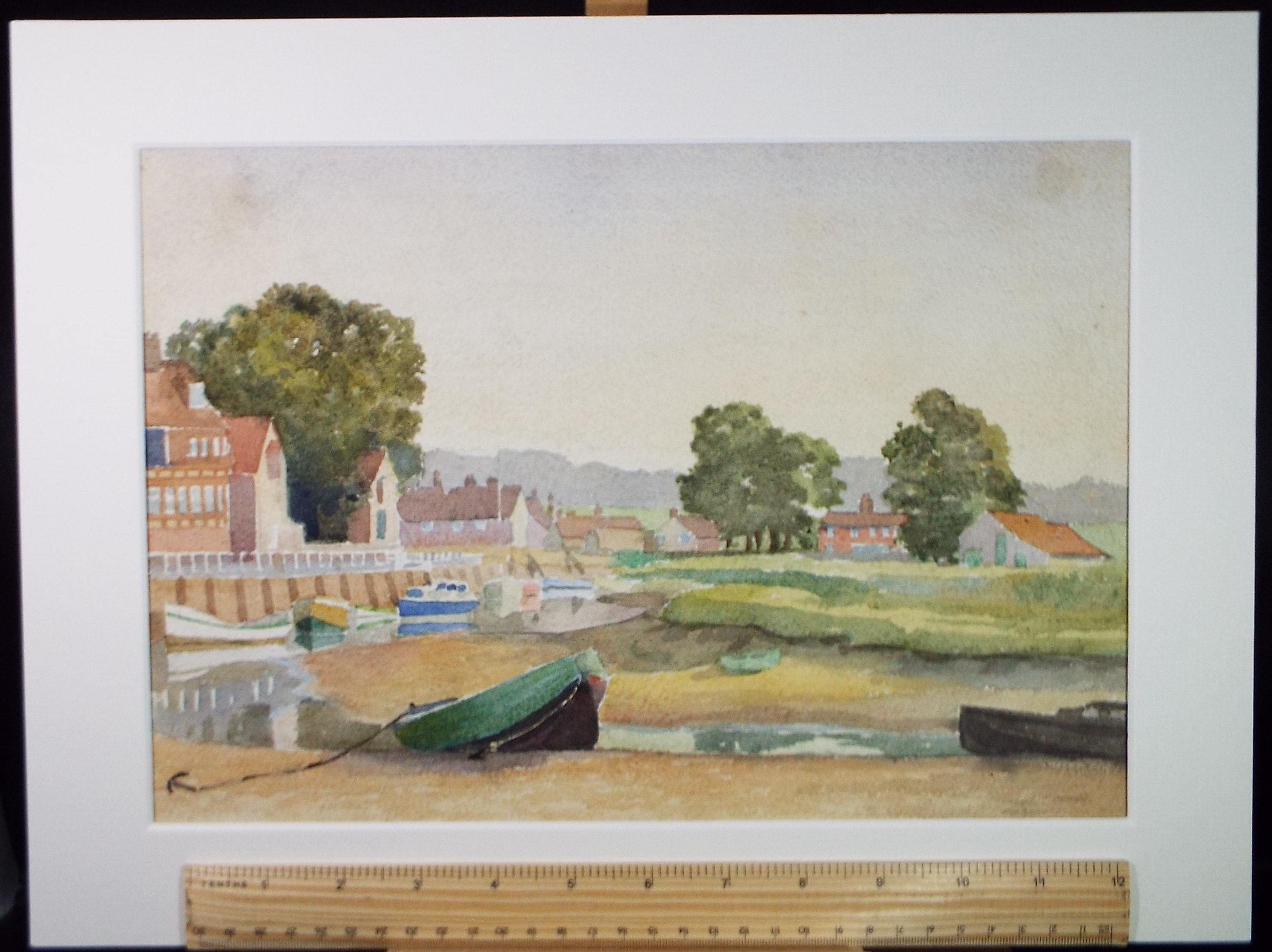 Original Watercolour, 'Fishing Harbour', Richard A Siddal, circa 1950's