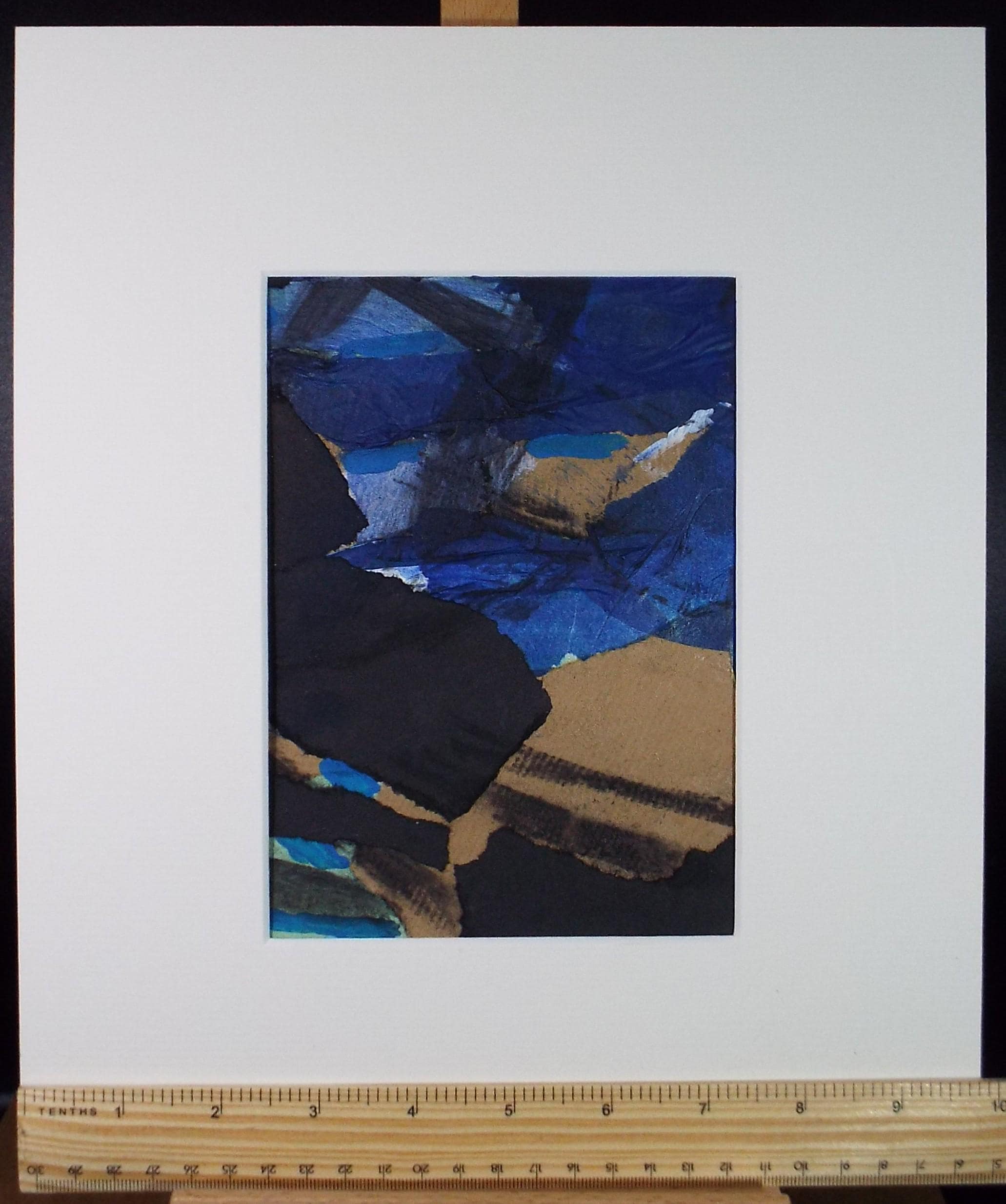 Original Collage , 'Coastal Abstract', Graham Benton RBSA (1934-2022), Circa 1990's