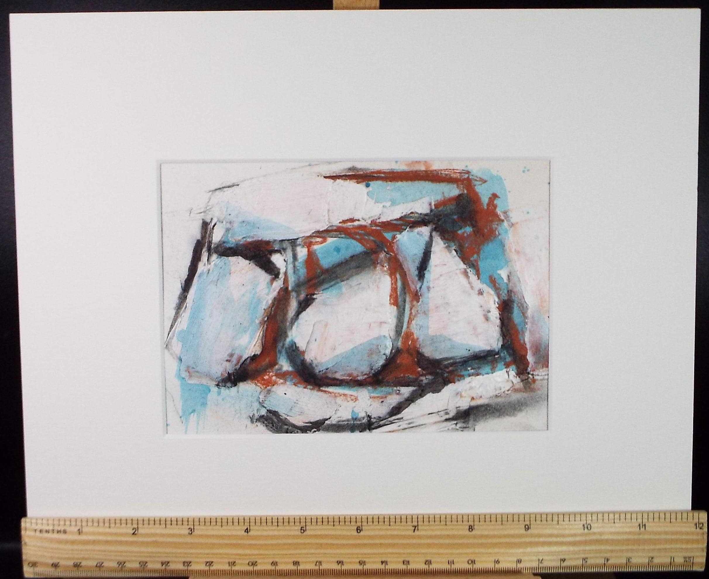 Original Watercolour & acrylic, 'Coastal Abstract', Graham Benton RBSA (1934-2022), Circa 1990's