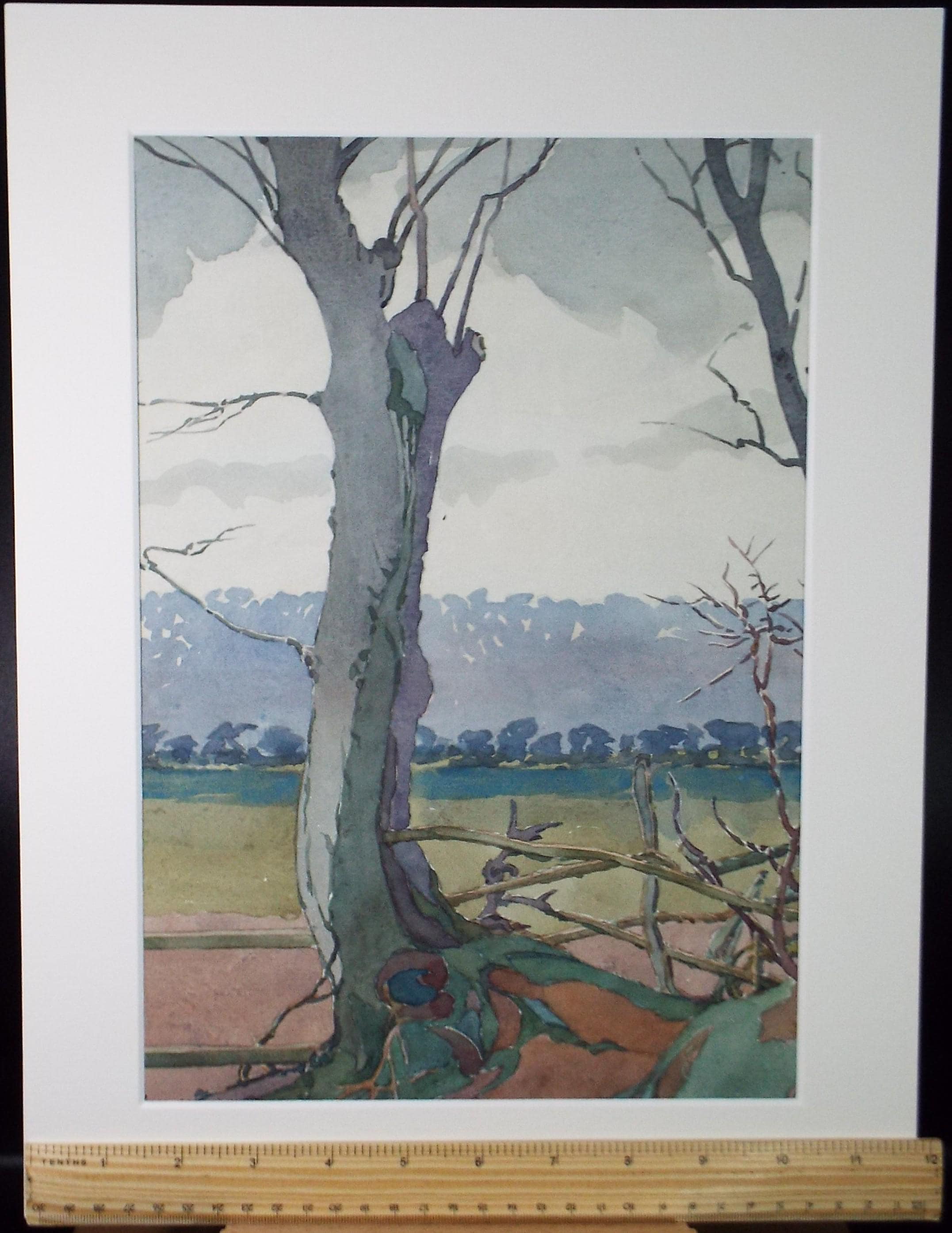 Original Watercolour, 'Near Yarmouth', Henry Potter Stevens (1875-1965) Date 1956