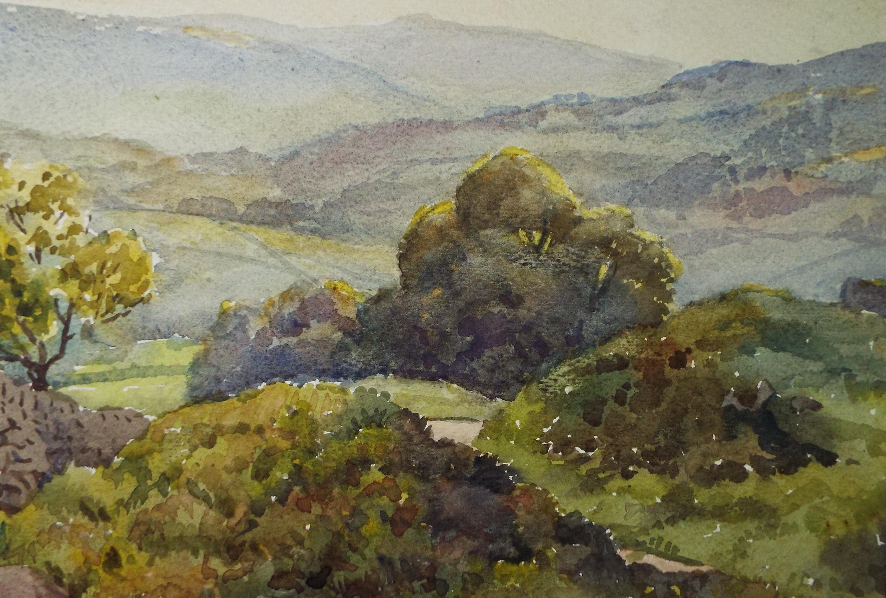 Original Watercolour 'Green Landscape', Circa 1950's, Richard A Siddall