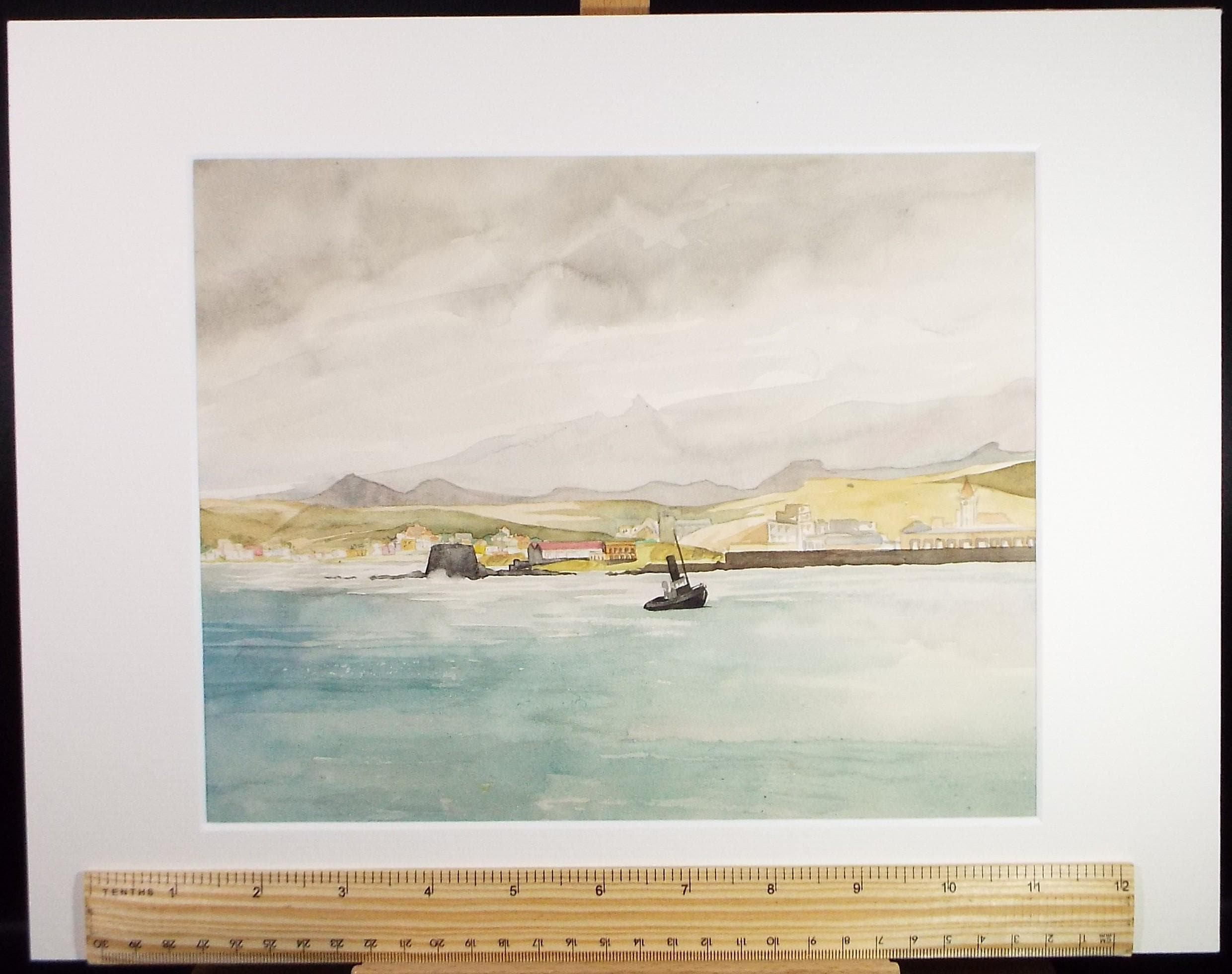 Original Watercolour, 'Las Palmas Grand Canaria', Circa 1950's, Ivy T. Attwell (1895-1985)