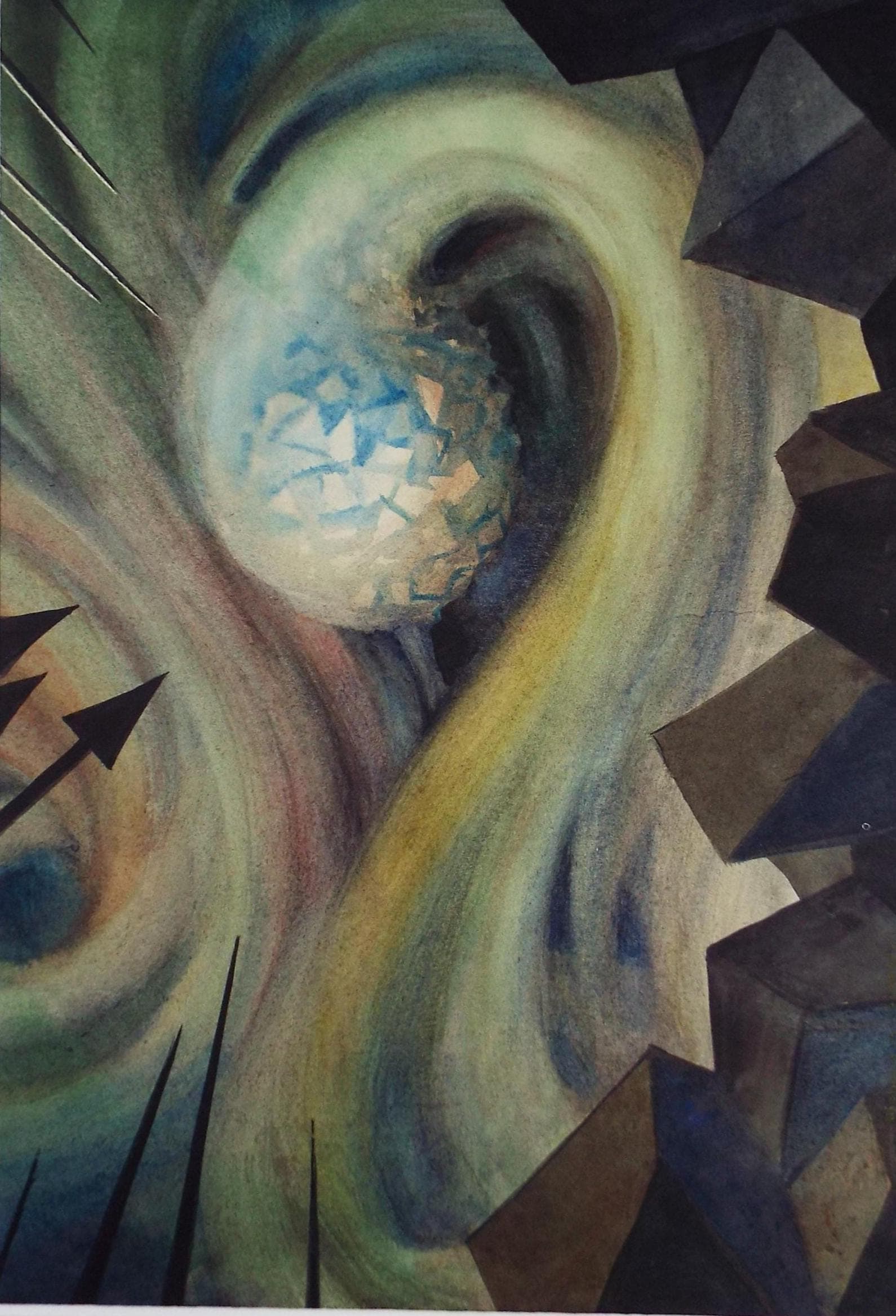 Original Watercolour, 'Abstract', Richard A Siddall, Circa 1950's