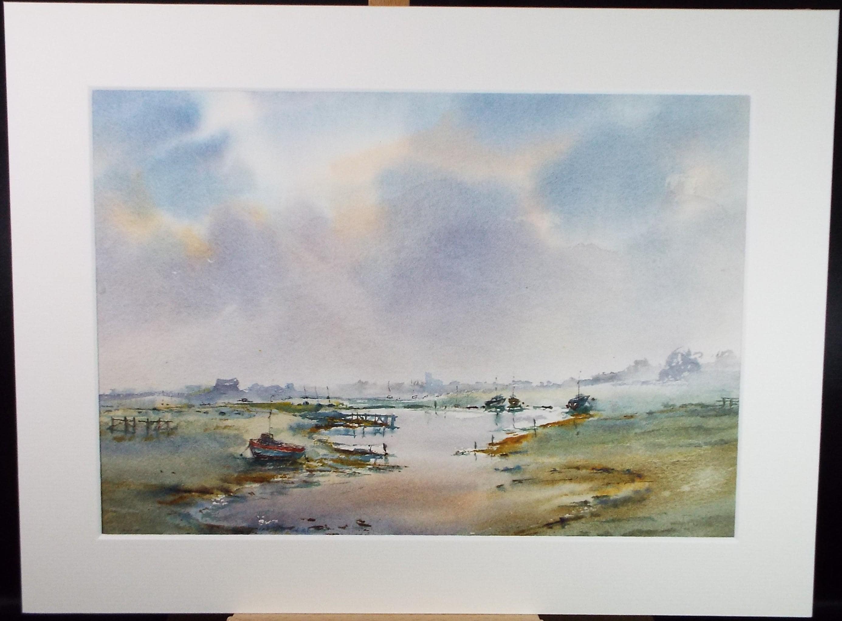 Original Watercolour, 'Coastal view', Peter Grimer, Dated 2000