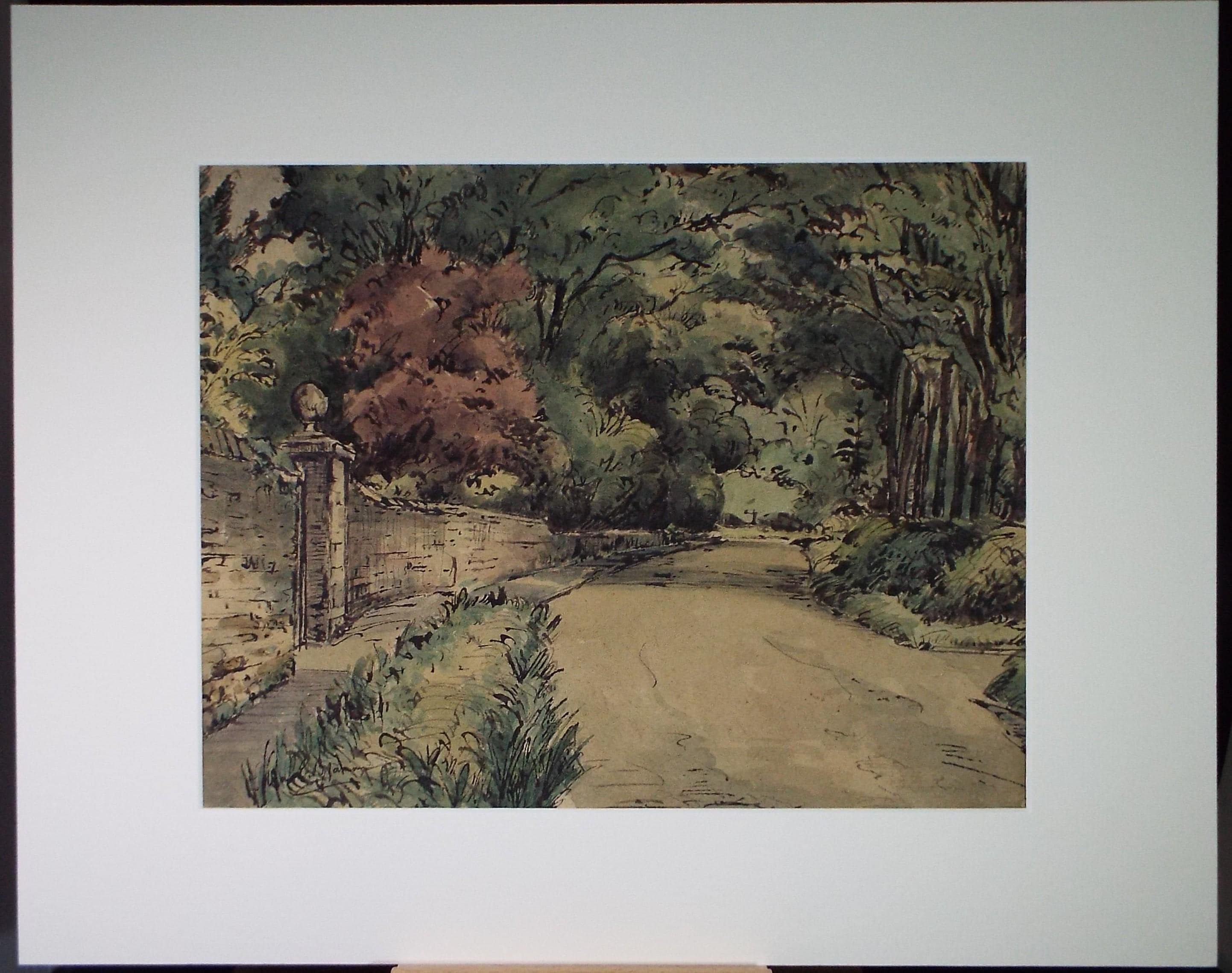 Original Watercolour, 'Track', Edward Eaton Brannan (1886-1957),Circa 1940's
