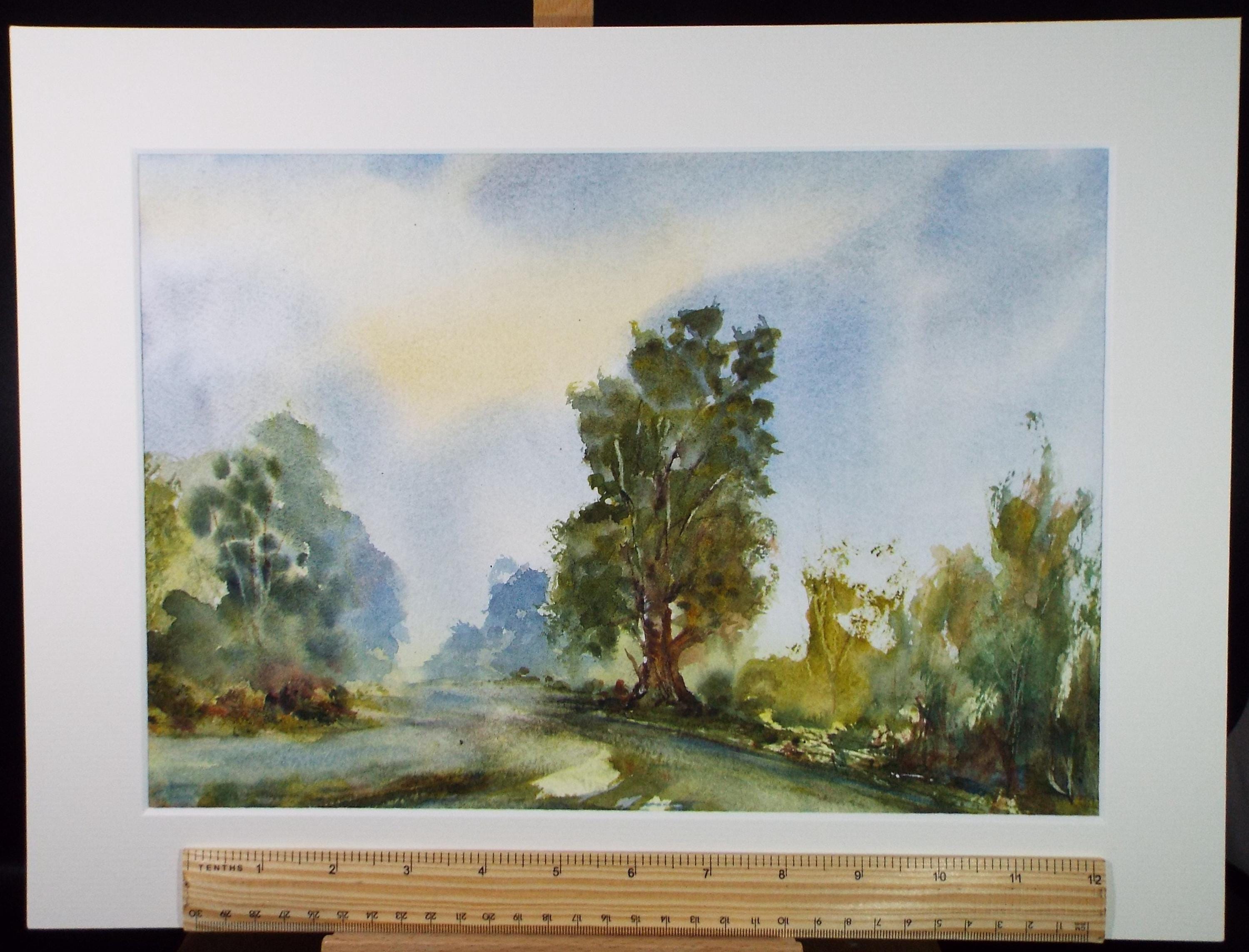 Original Watercolour, 'A Country Lane', Peter Grimer, Dated 2005