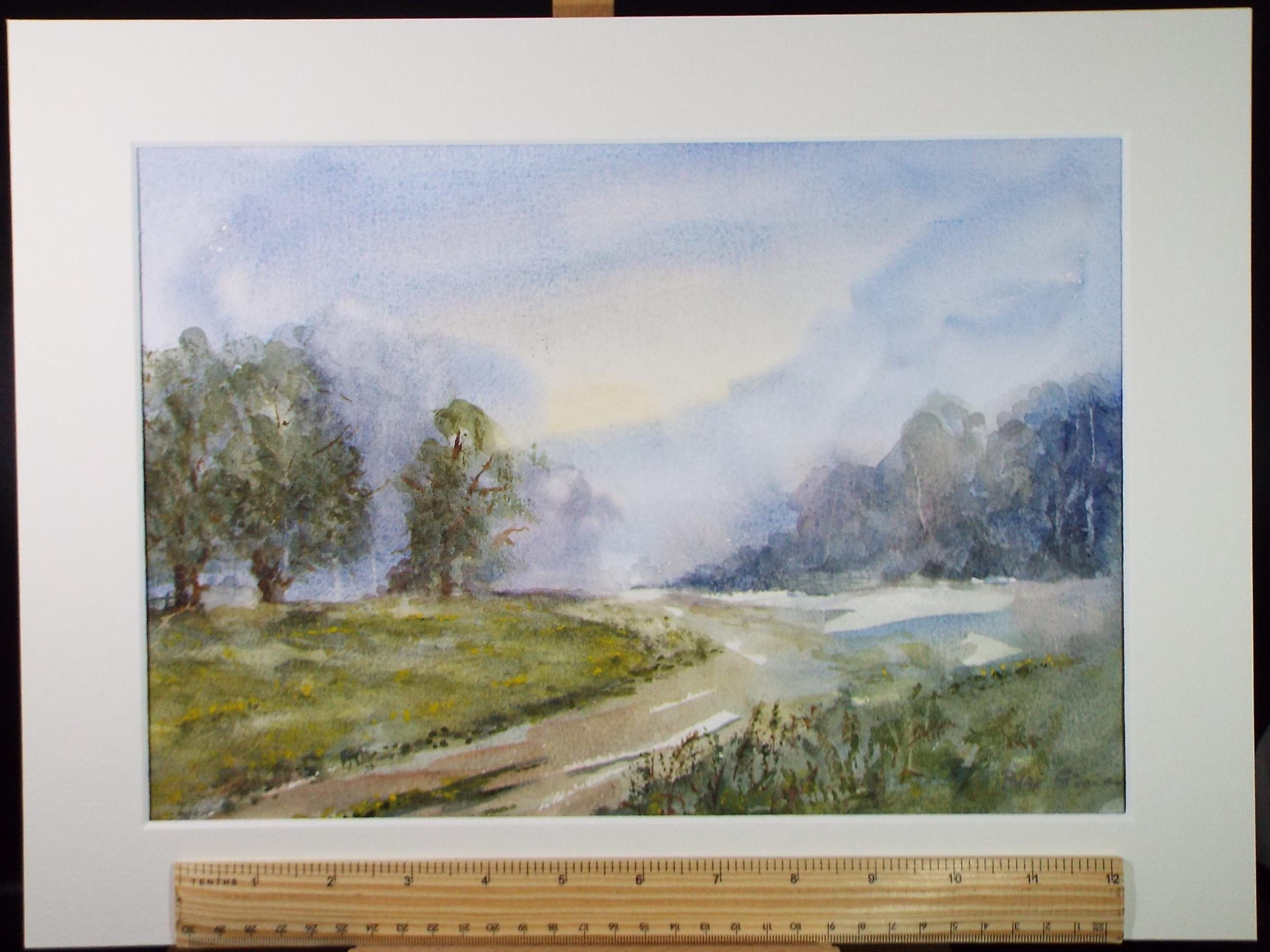 Original Watercolour, 'A Country Lane', Peter Grimer, Dated 2000