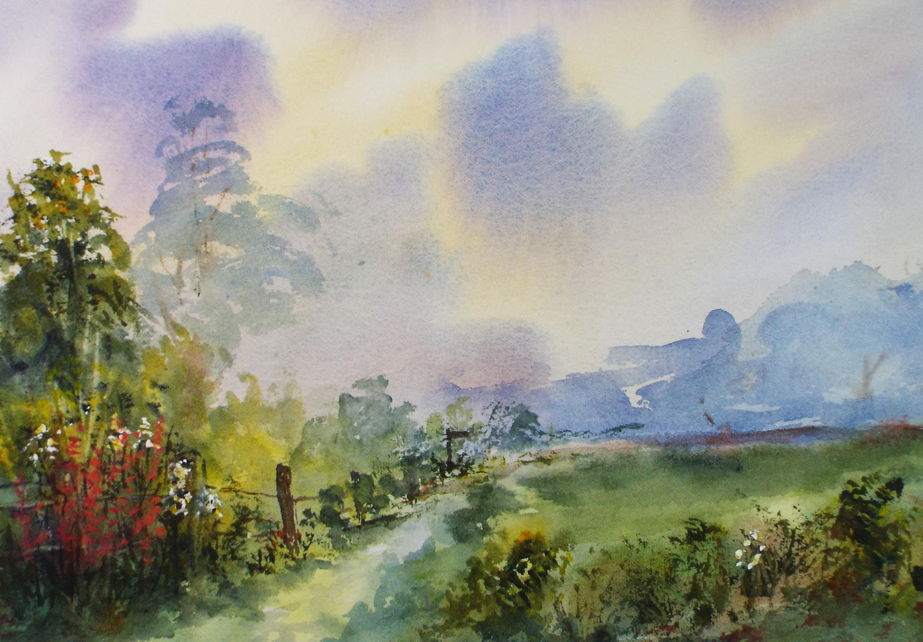 Original Watercolour, 'Summer', Peter Grimer, Dated 2005
