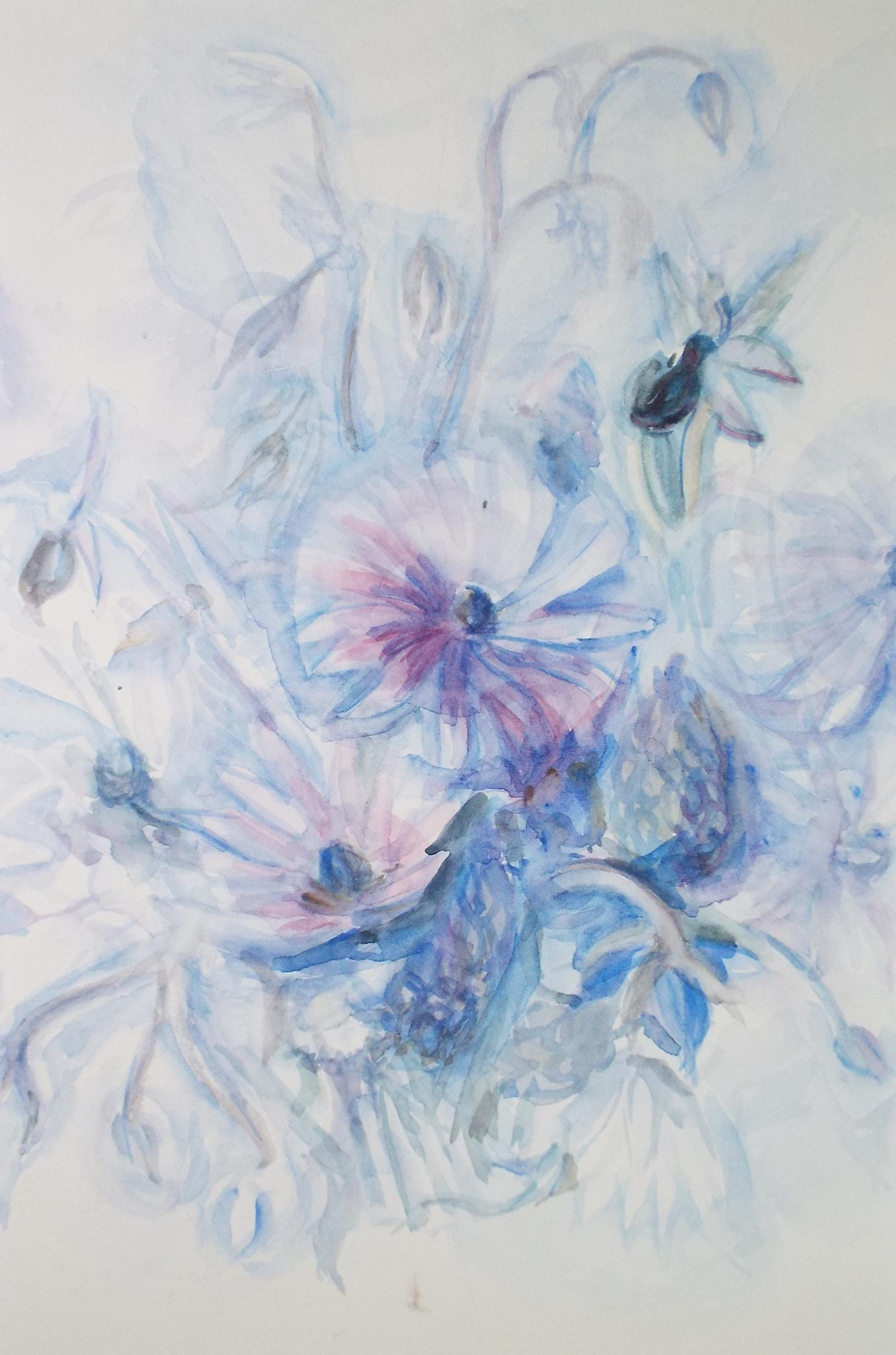 Original Watercolour, 'Still life of flowers', Dated 1971, Mildred Lockyer