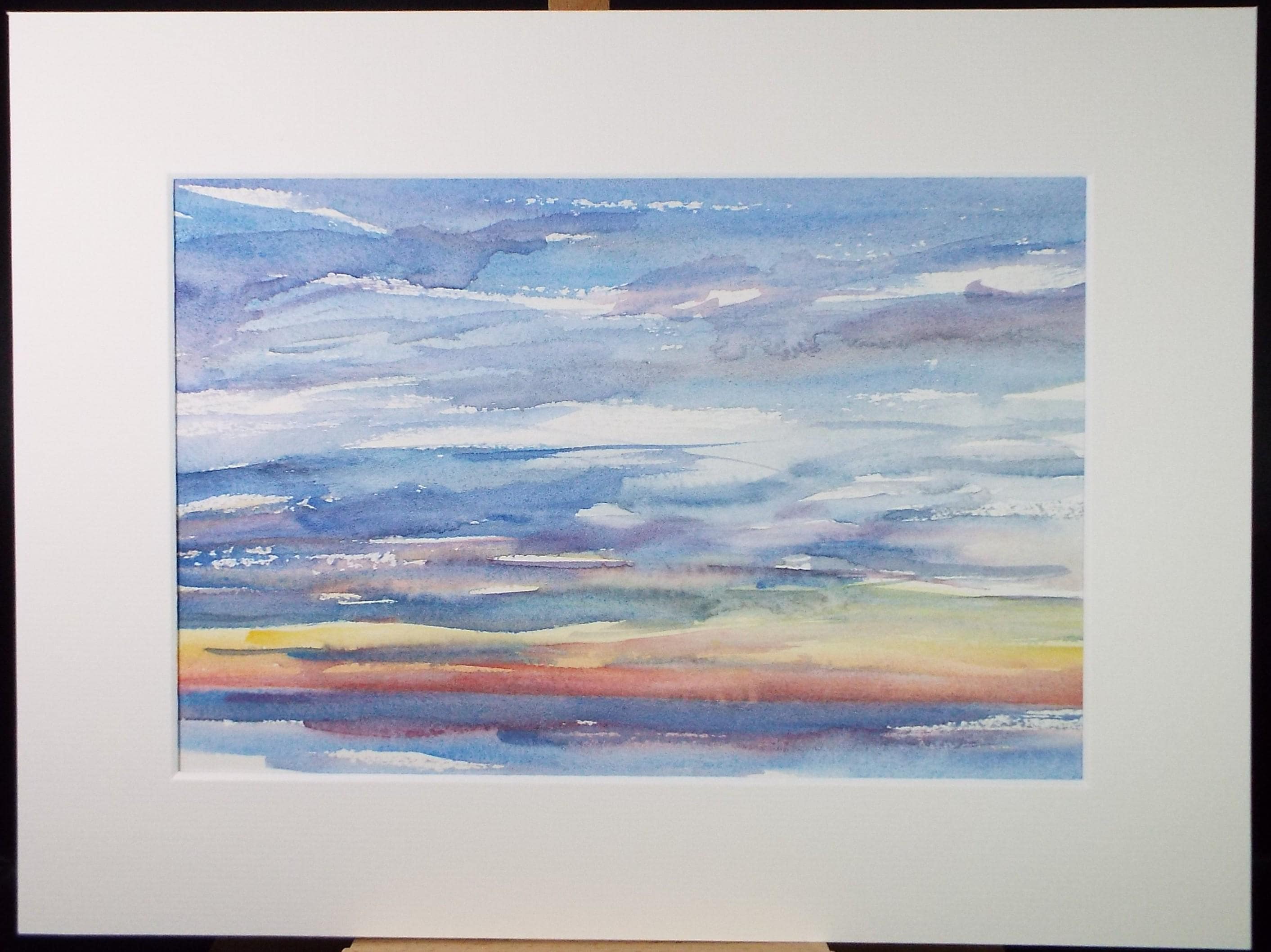 Original Watercolour on Paper, 'Abstract Landscape', Circa 1970's, Mildred Lockyer
