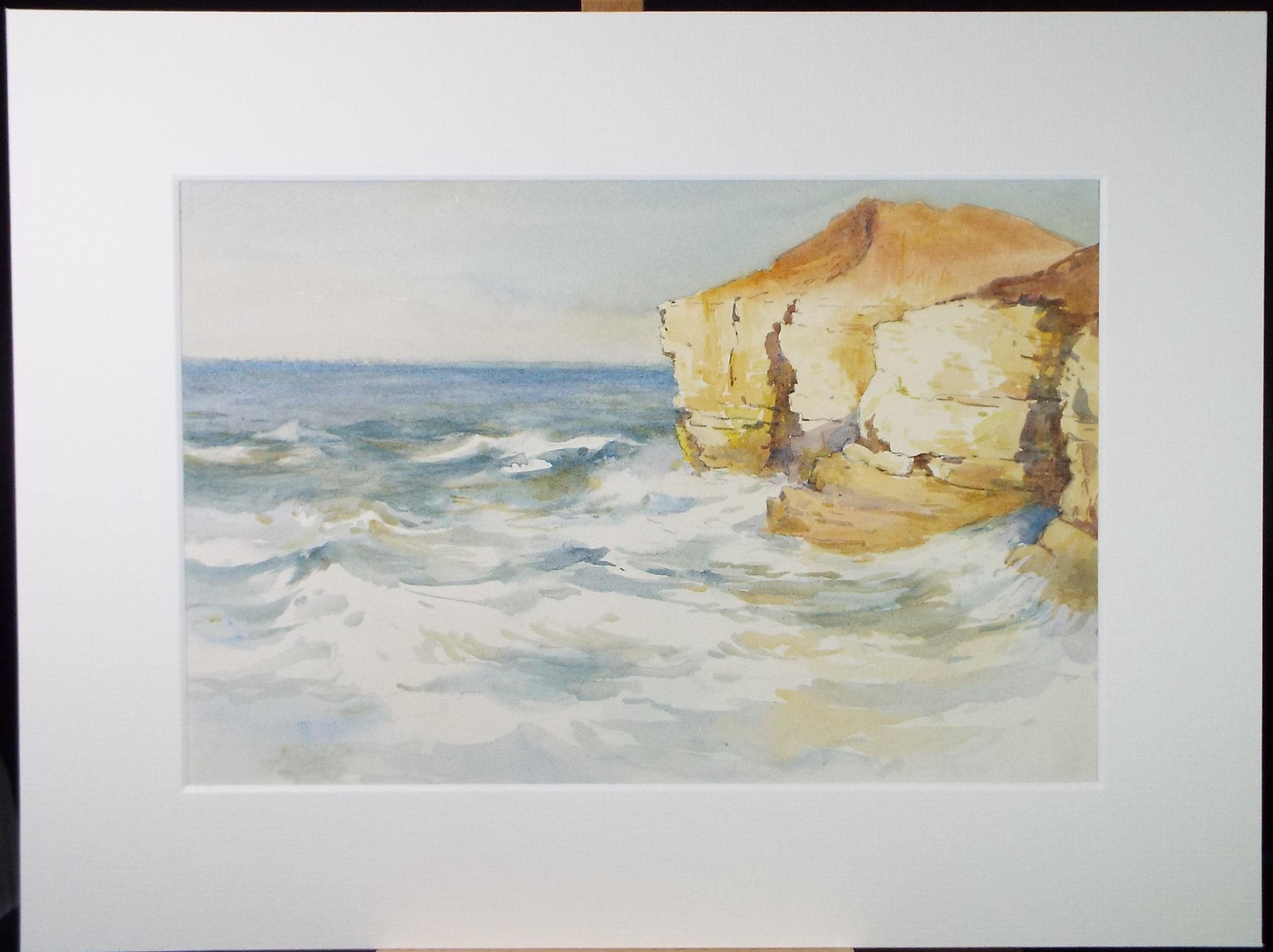 Original Watercolour, 'Coastal Cliffs', Charles Edward Wanless (c1875-1938), circa 1920's