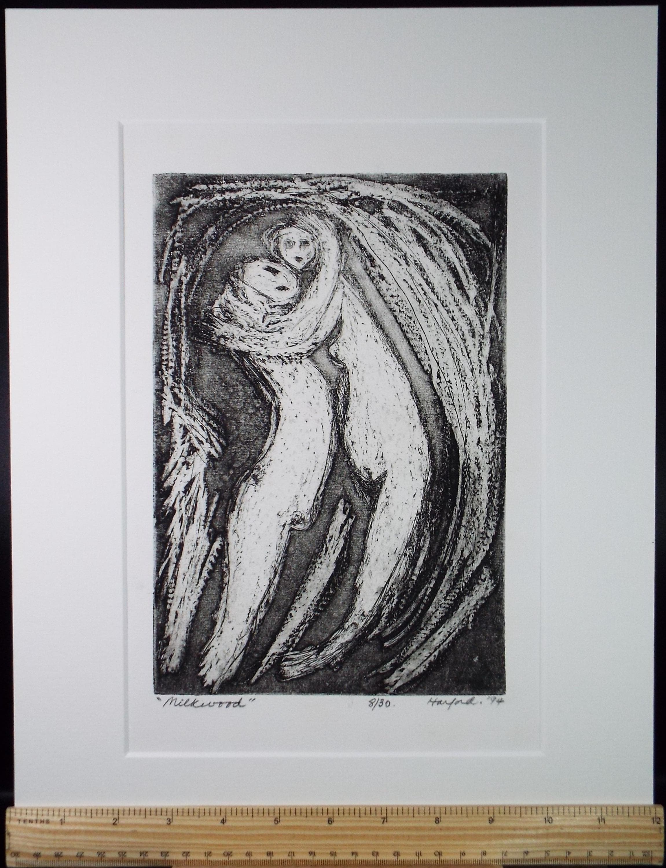 Limited Edition Etching 'Milkwood', Diz Harford, signed and numbered