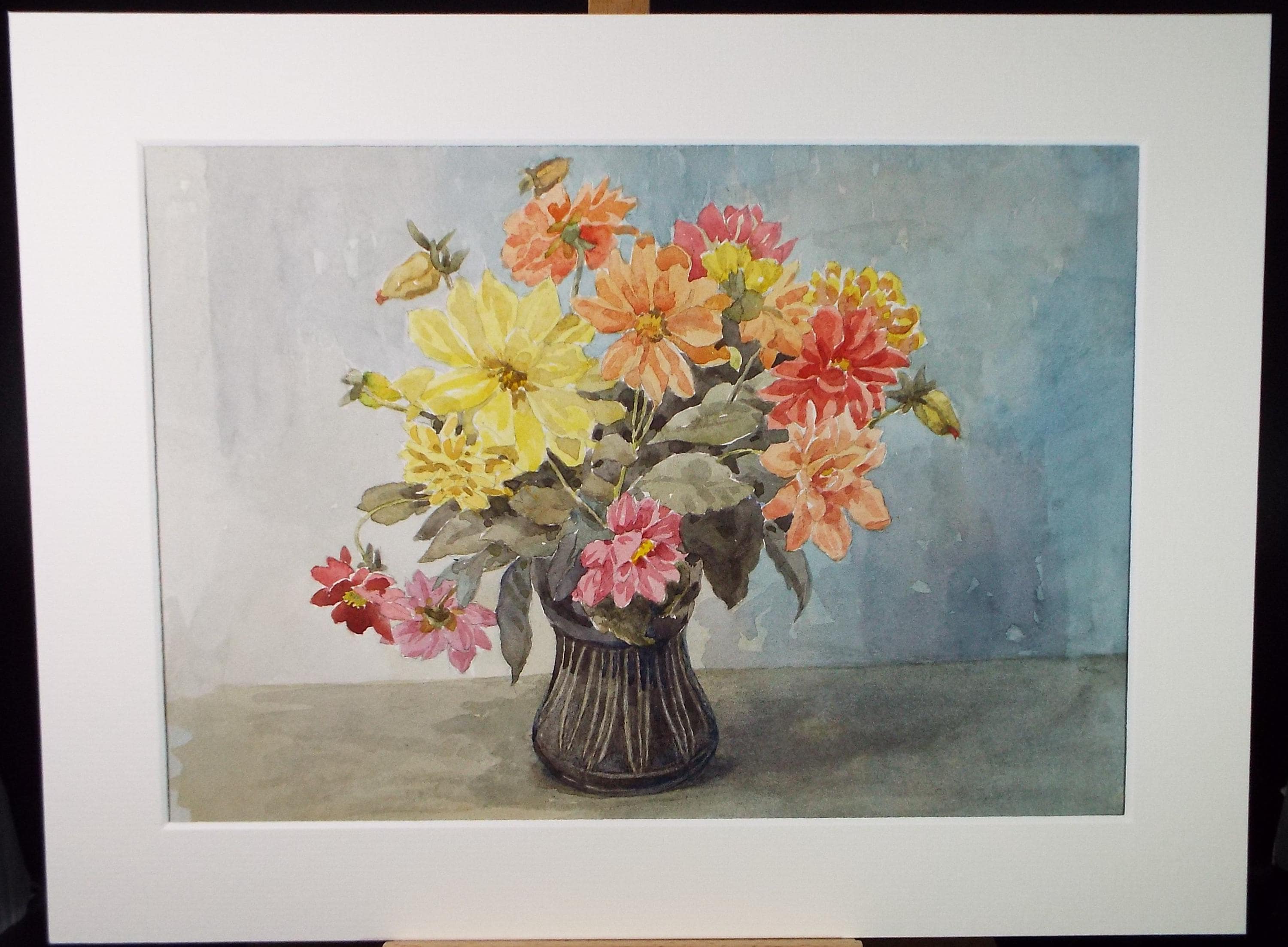 Original Watercolour, 'Still Life of Flowers', Dated 1971, Richard A Siddall