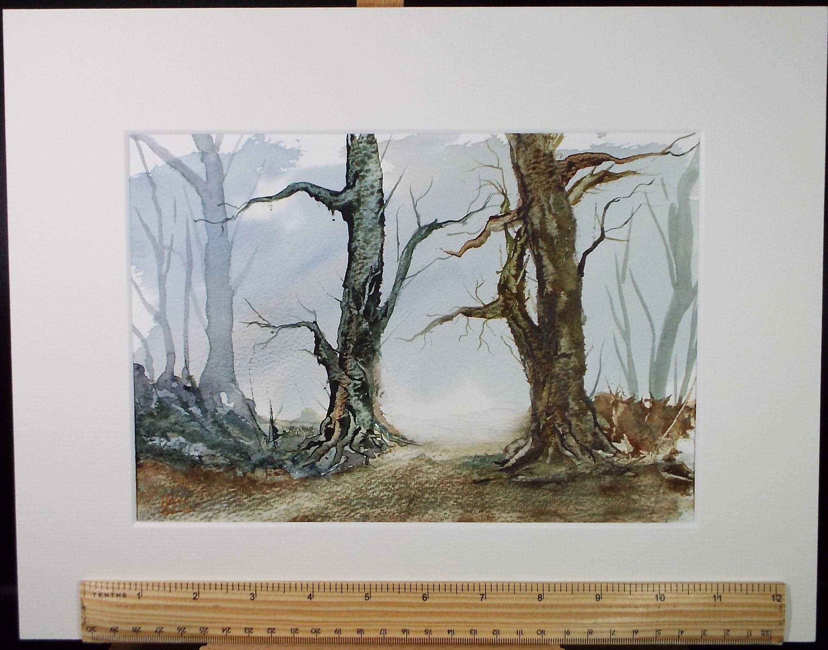 Original Watercolour, 'A Study of Trees', Peter Grimer, Circa 1990's