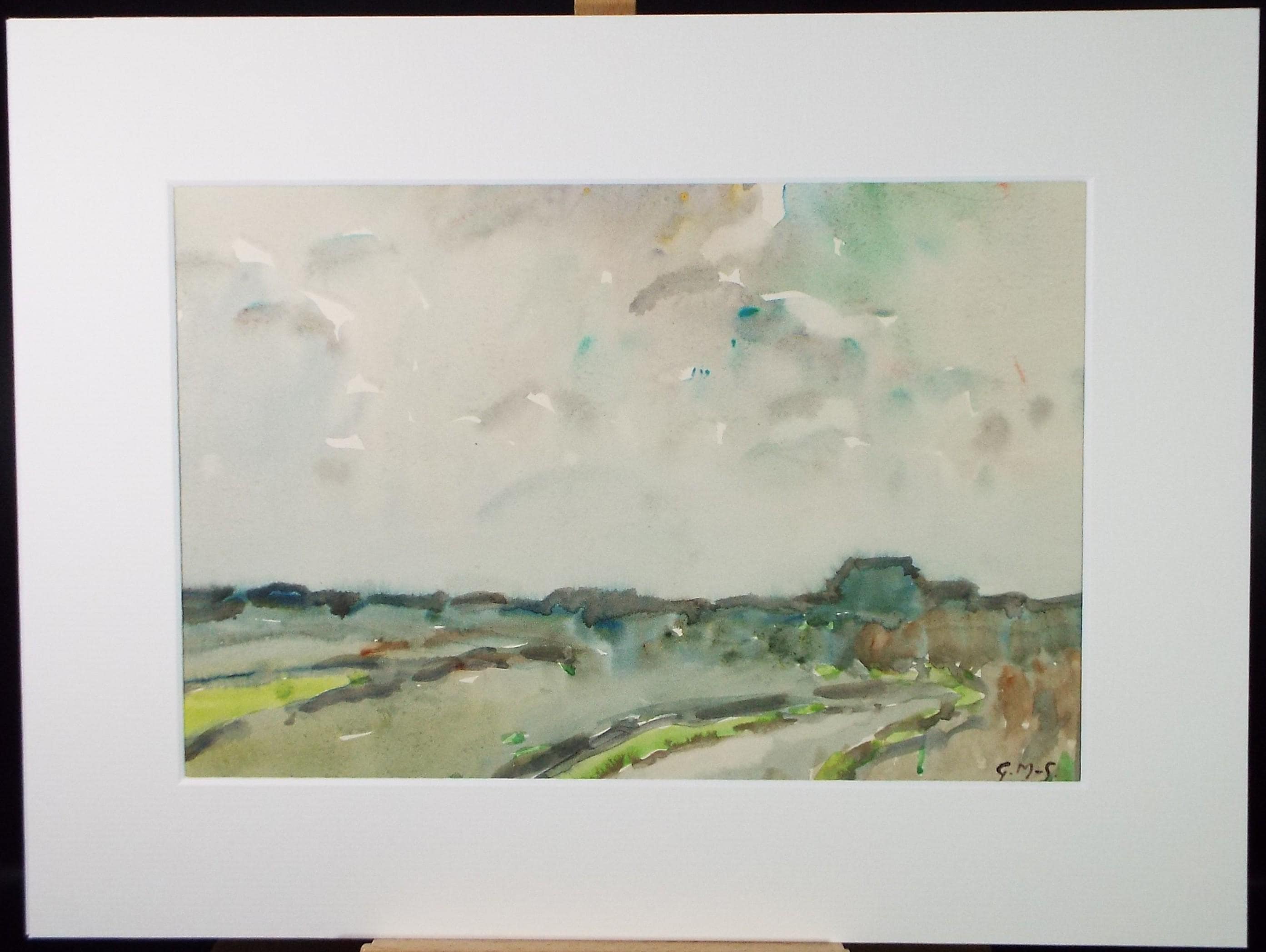 Original Watercolour, 'Cornish Landscape View', Circa 1950's , George Manning-Sanders (1881-1953)