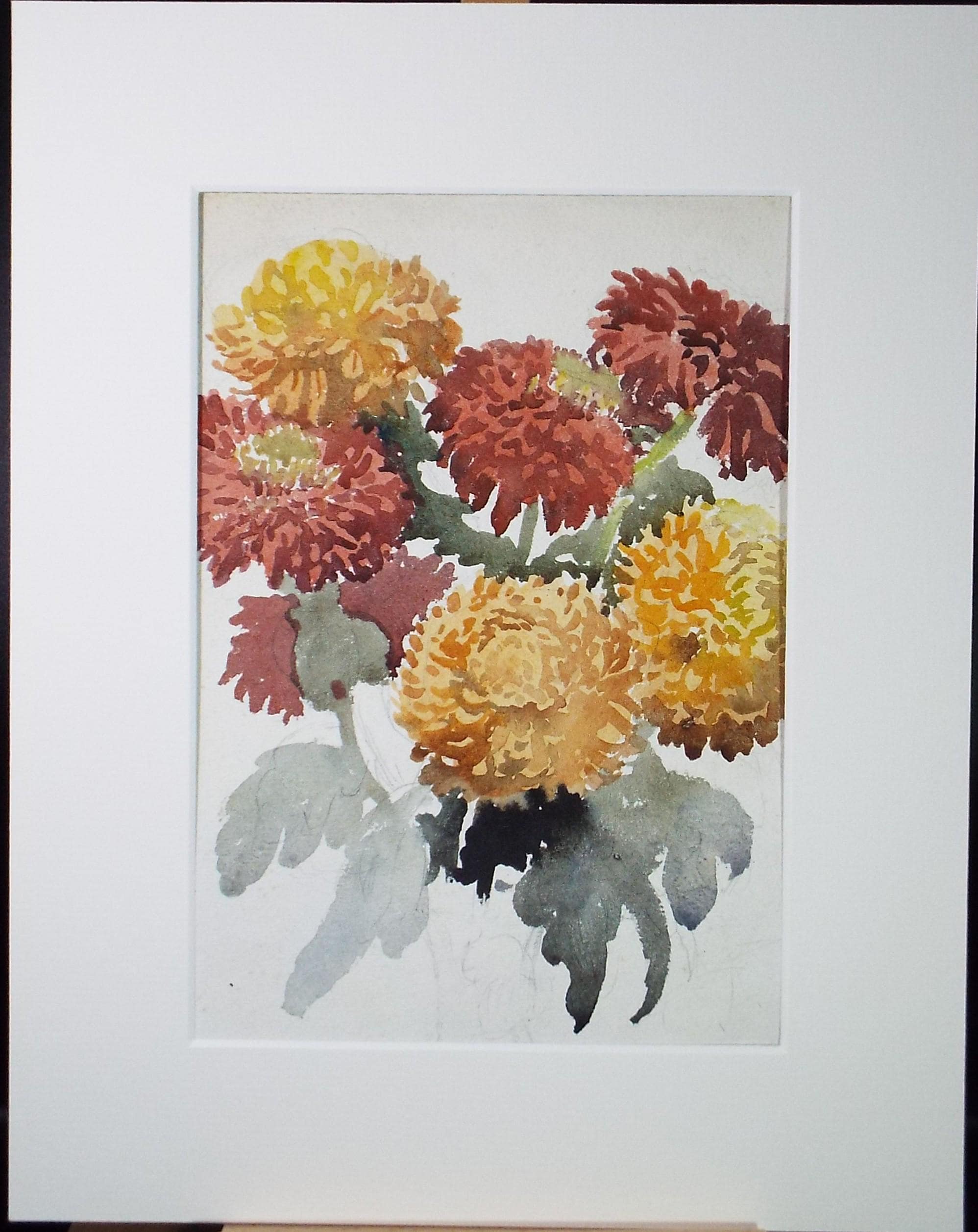 Original Watercolour, 'Still Life of Flowers', Circa 1950's, Richard A Siddall
