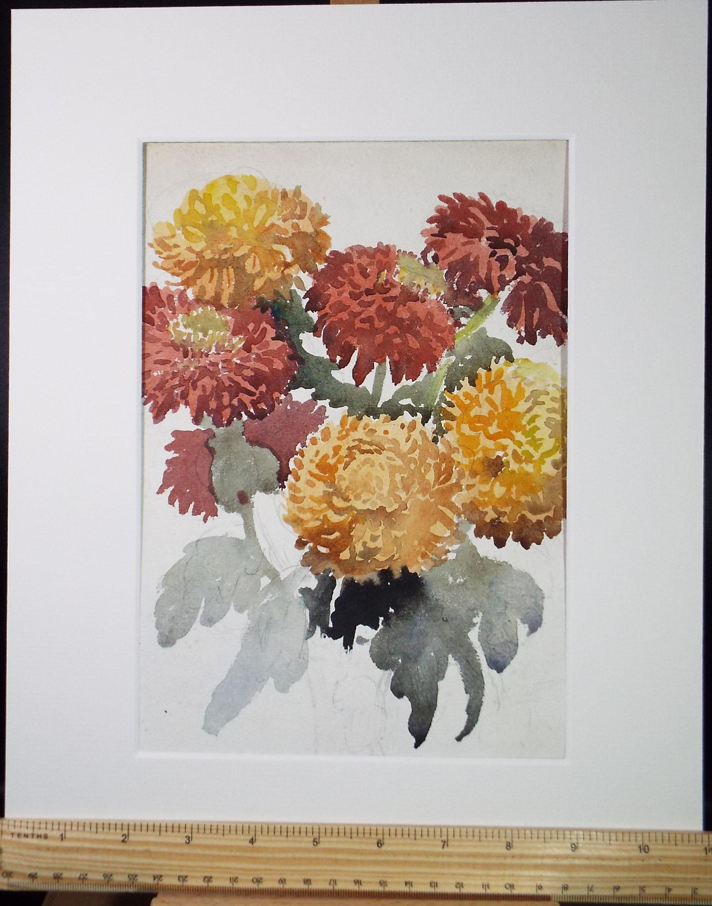 Original Watercolour, 'Still Life of Flowers', Circa 1950's, Richard A Siddall