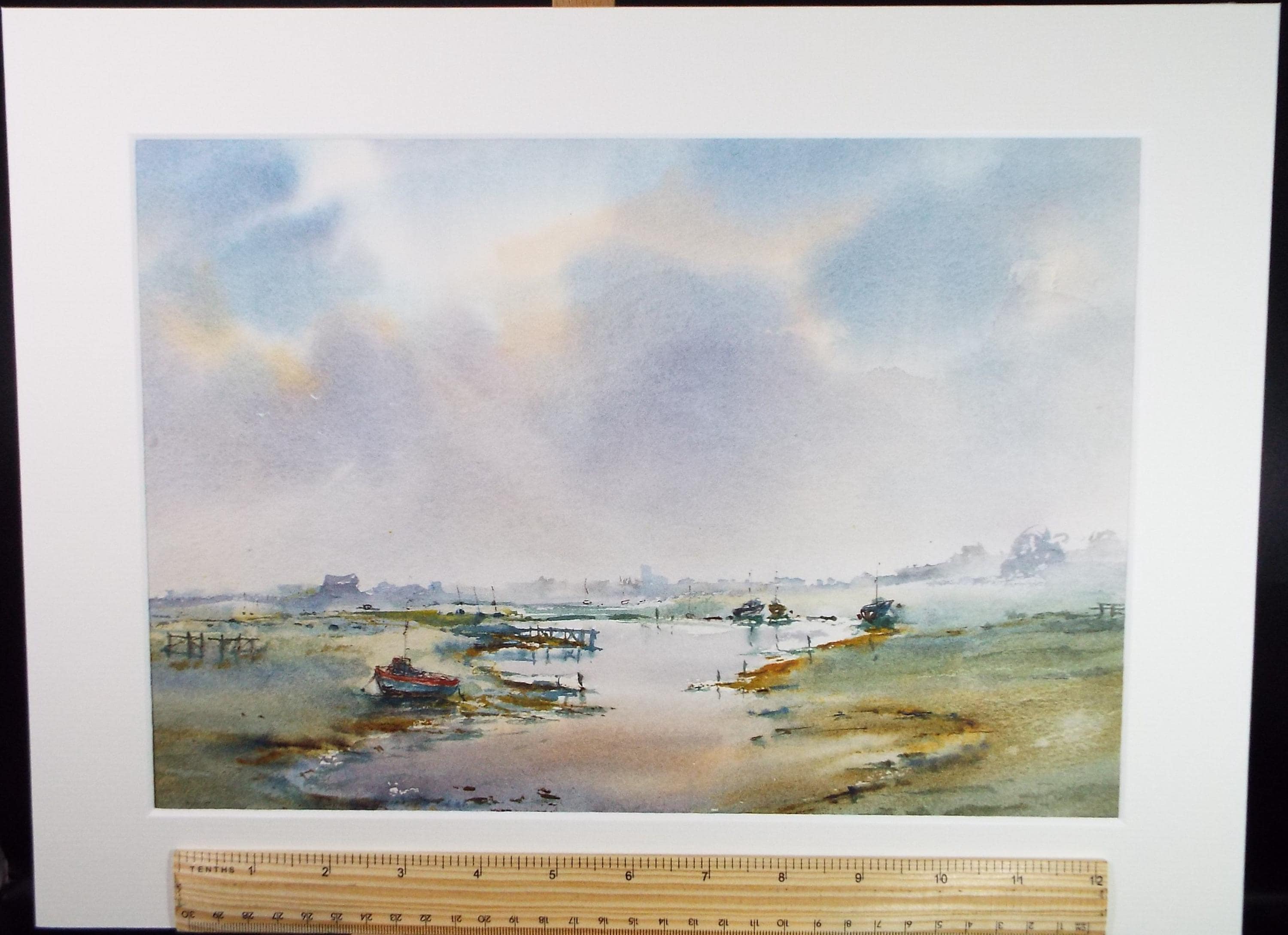 Original Watercolour, 'Coastal view', Peter Grimer, Dated 2000