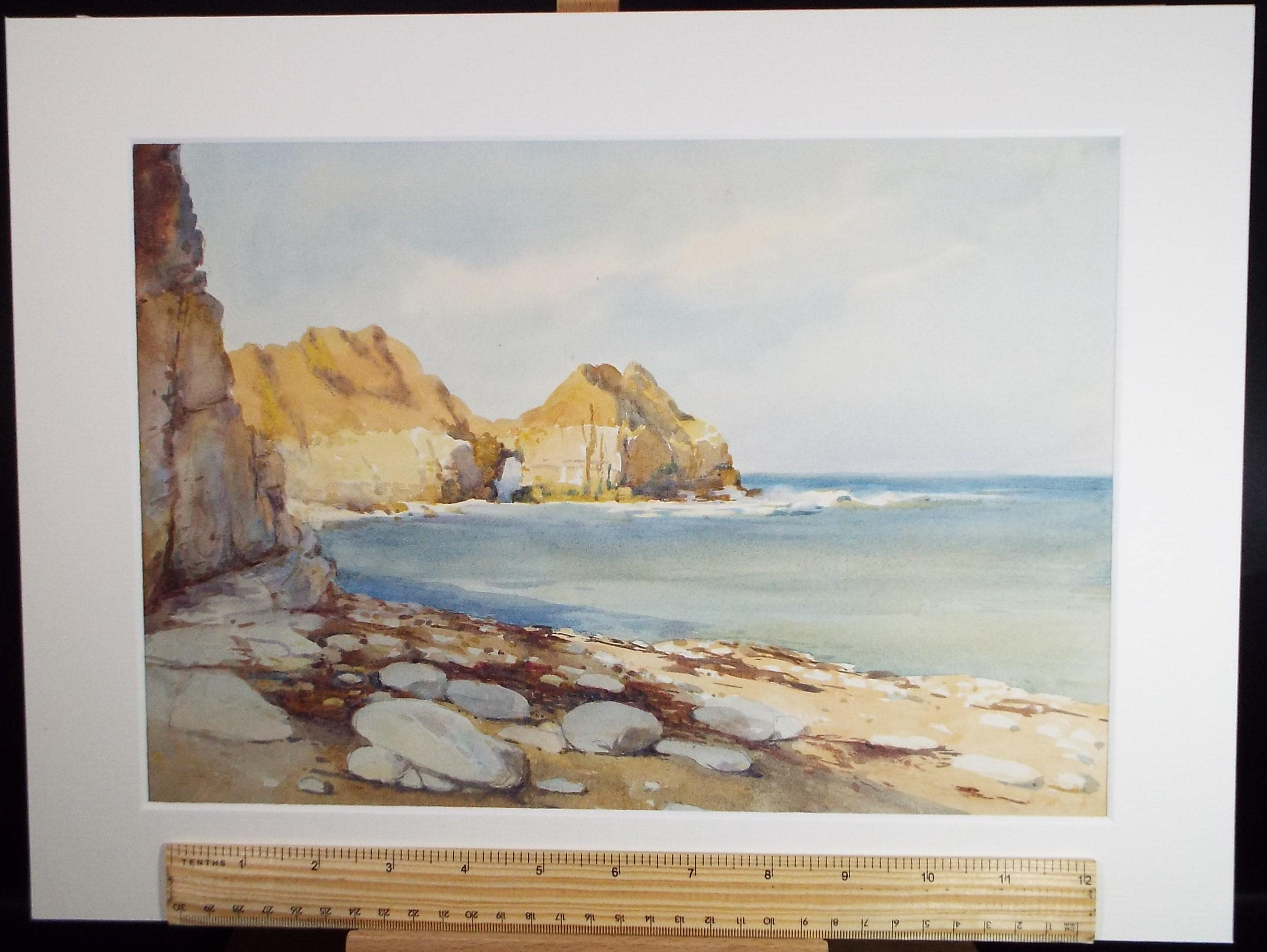 Original Watercolour, 'Coastal Cliffs', Charles Edward Wanless (c1875-1938), circa 1920's