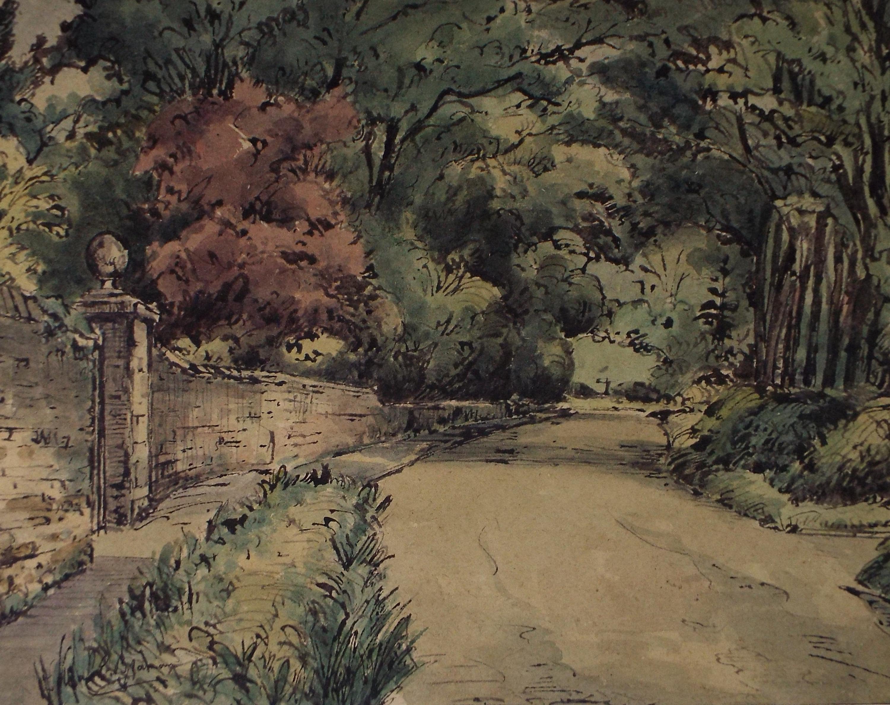 Original Watercolour, 'Track', Edward Eaton Brannan (1886-1957),Circa 1940's