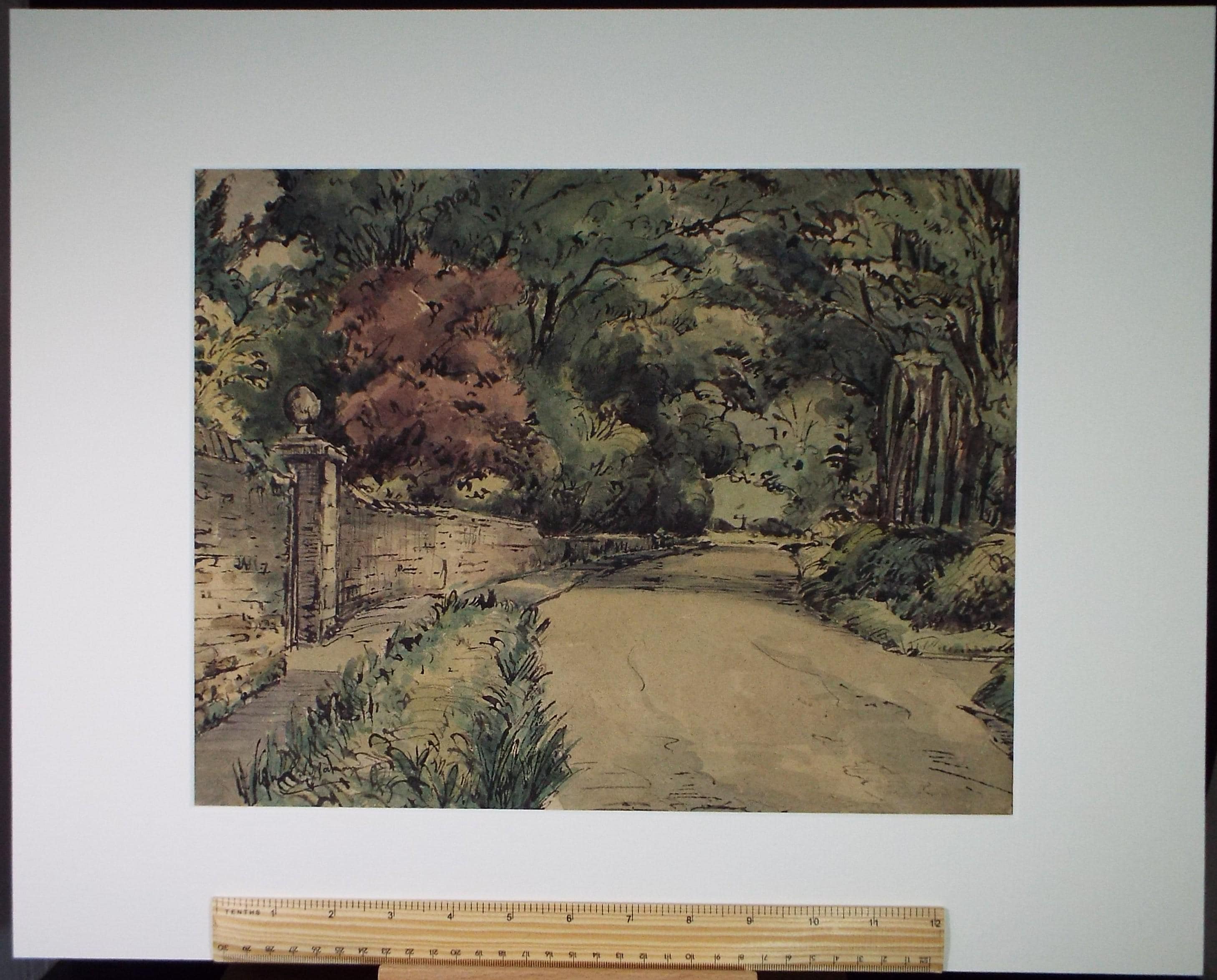 Original Watercolour, 'Track', Edward Eaton Brannan (1886-1957),Circa 1940's