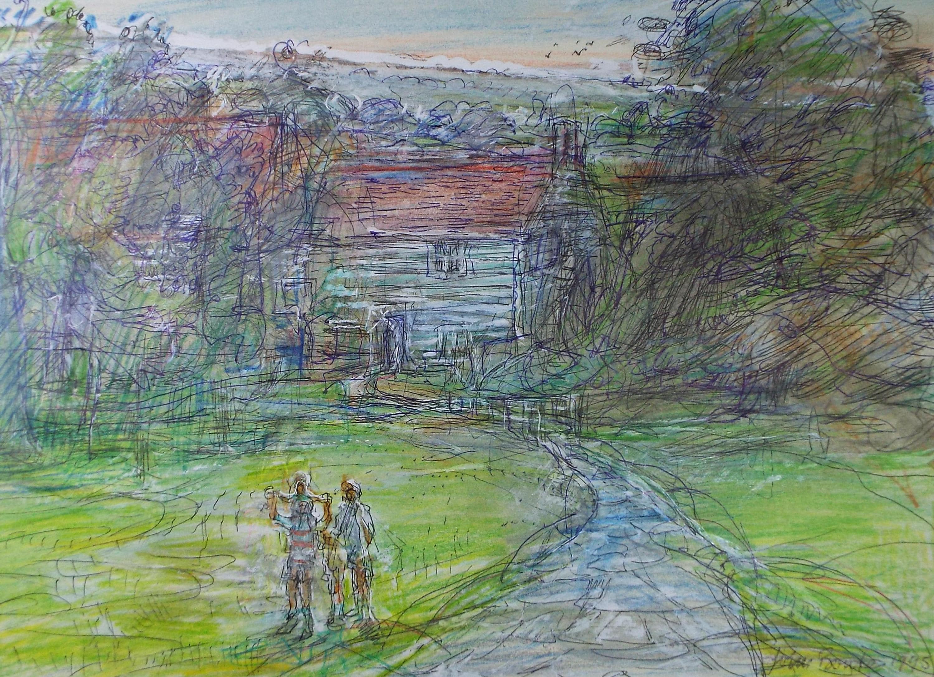 Original Mixed Media, 'Bateman's (Kipling) Sussex', John Gilbey Bowles (1929-2011), Dated 1995