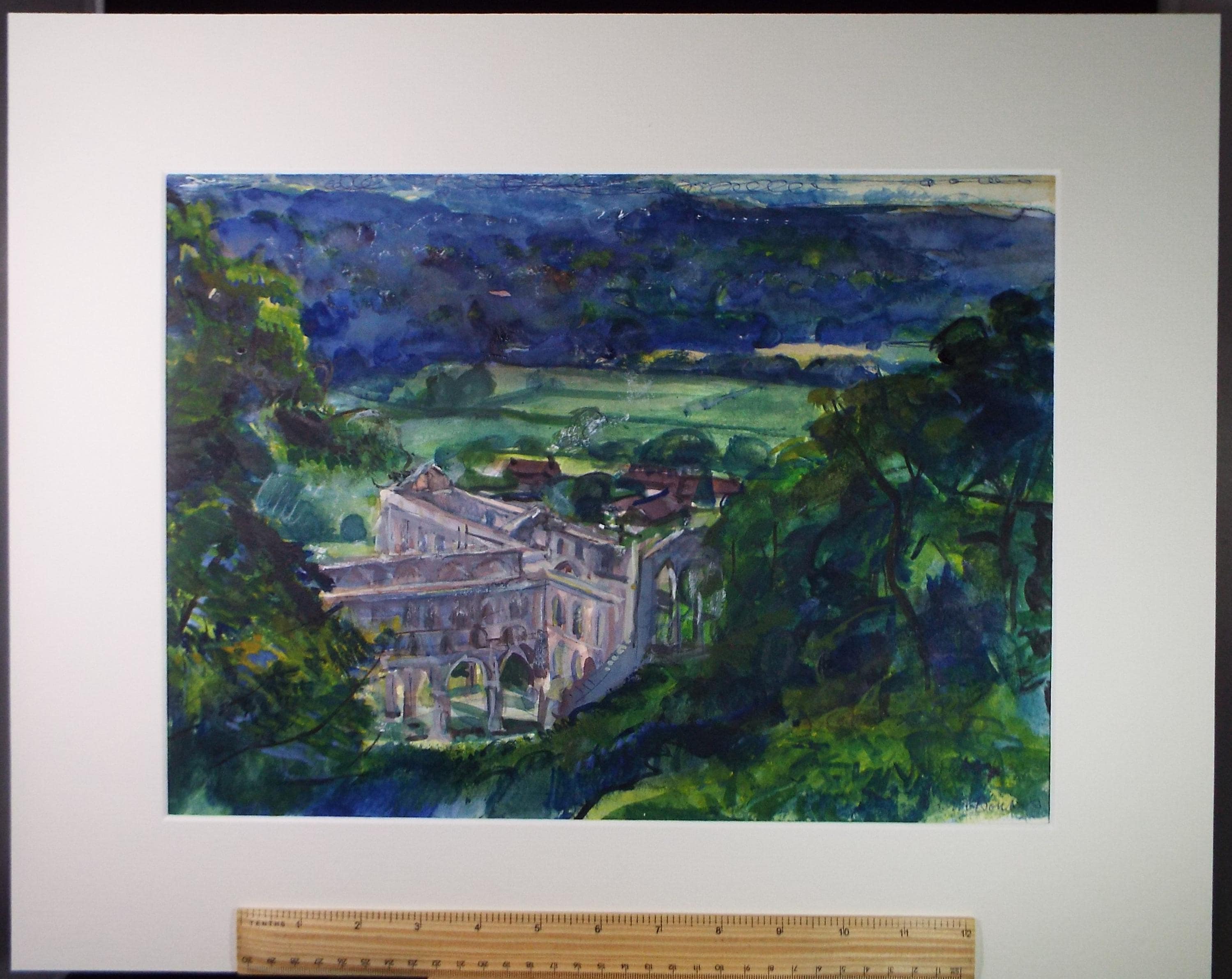 Original Watercolour, 'Rievaulx Abbey - Yorkshire', John Gilbey Bowles (1929-2011), Dated 1994
