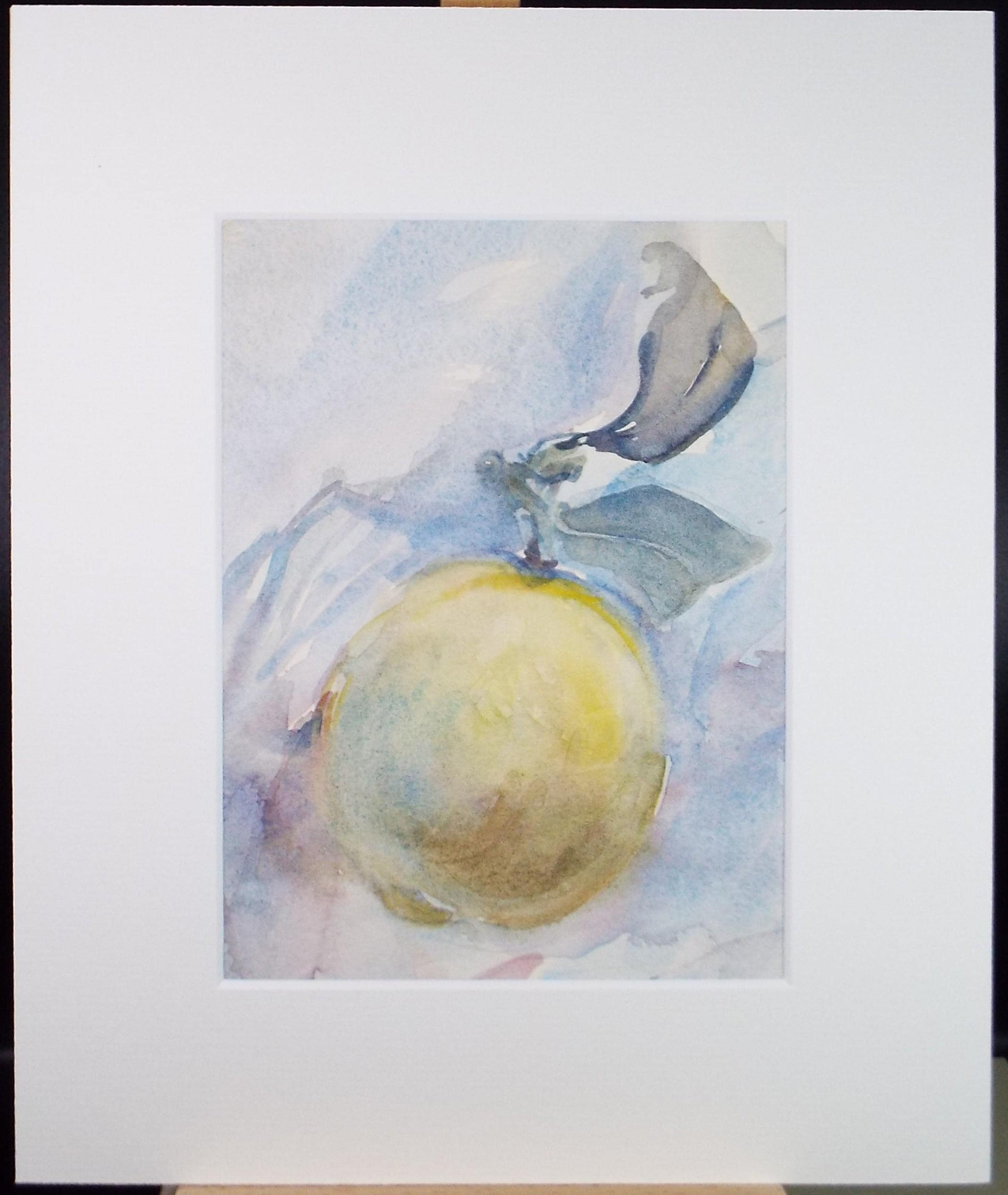 Original Watercolour on Paper, 'Study of an apple', Circa 1970's, Mildred Lockyer