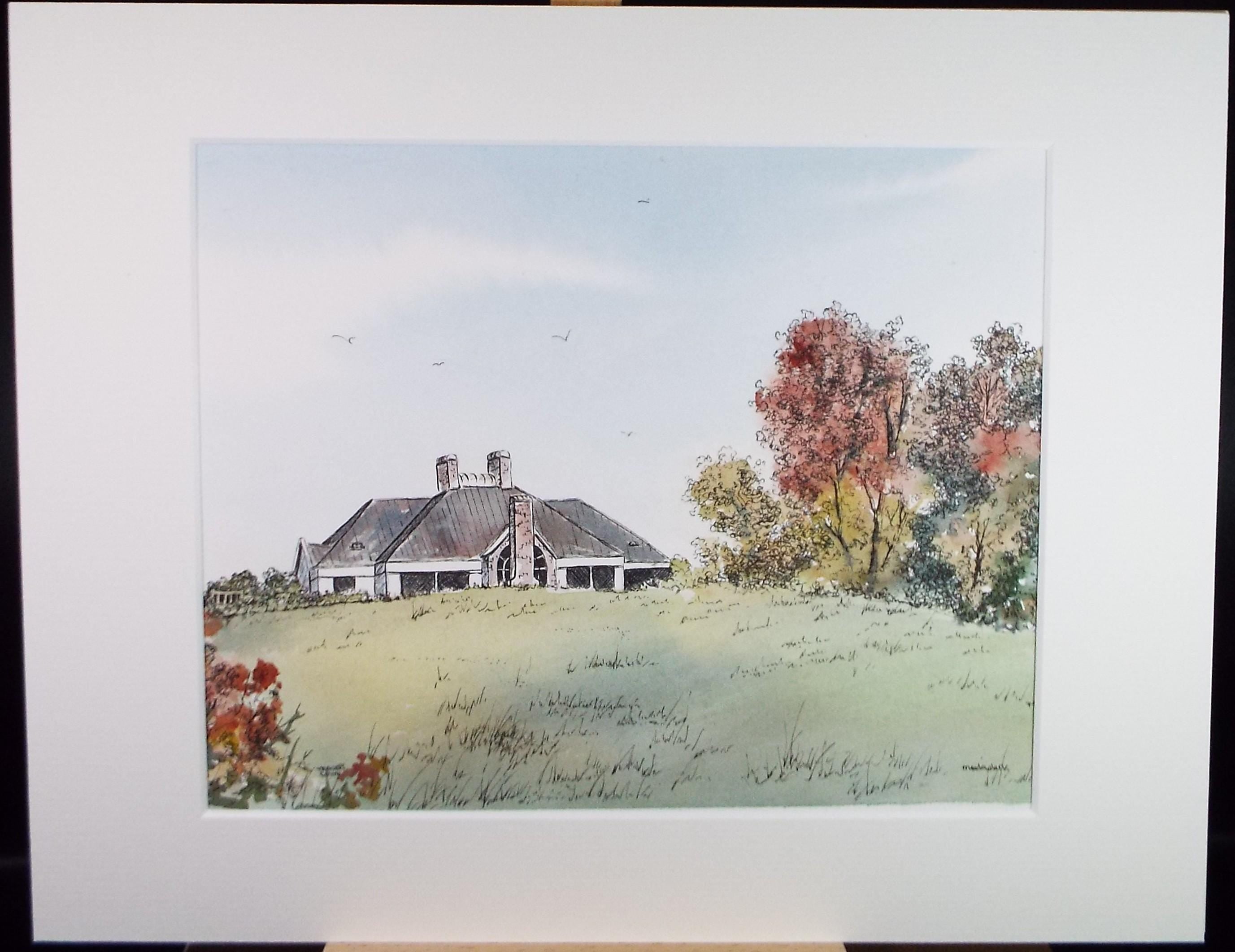 Original Watercolour , 'Bungalow' Circa 1990's, artist Unknown